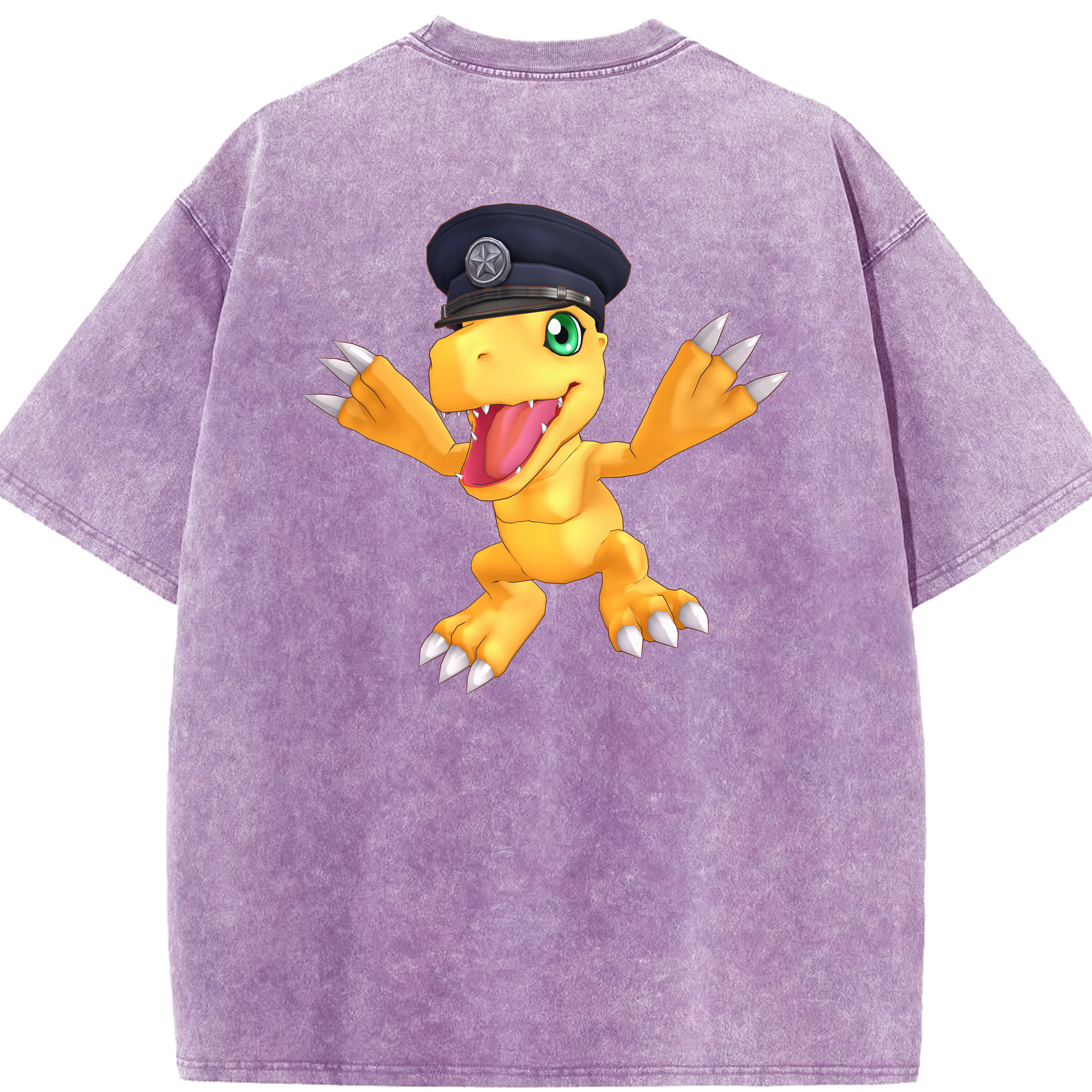 （画像用） Digimon デジタルモンスター/デジモン 綿100% ヴィンテージ風 半袖Tシャツ（背面プリント）