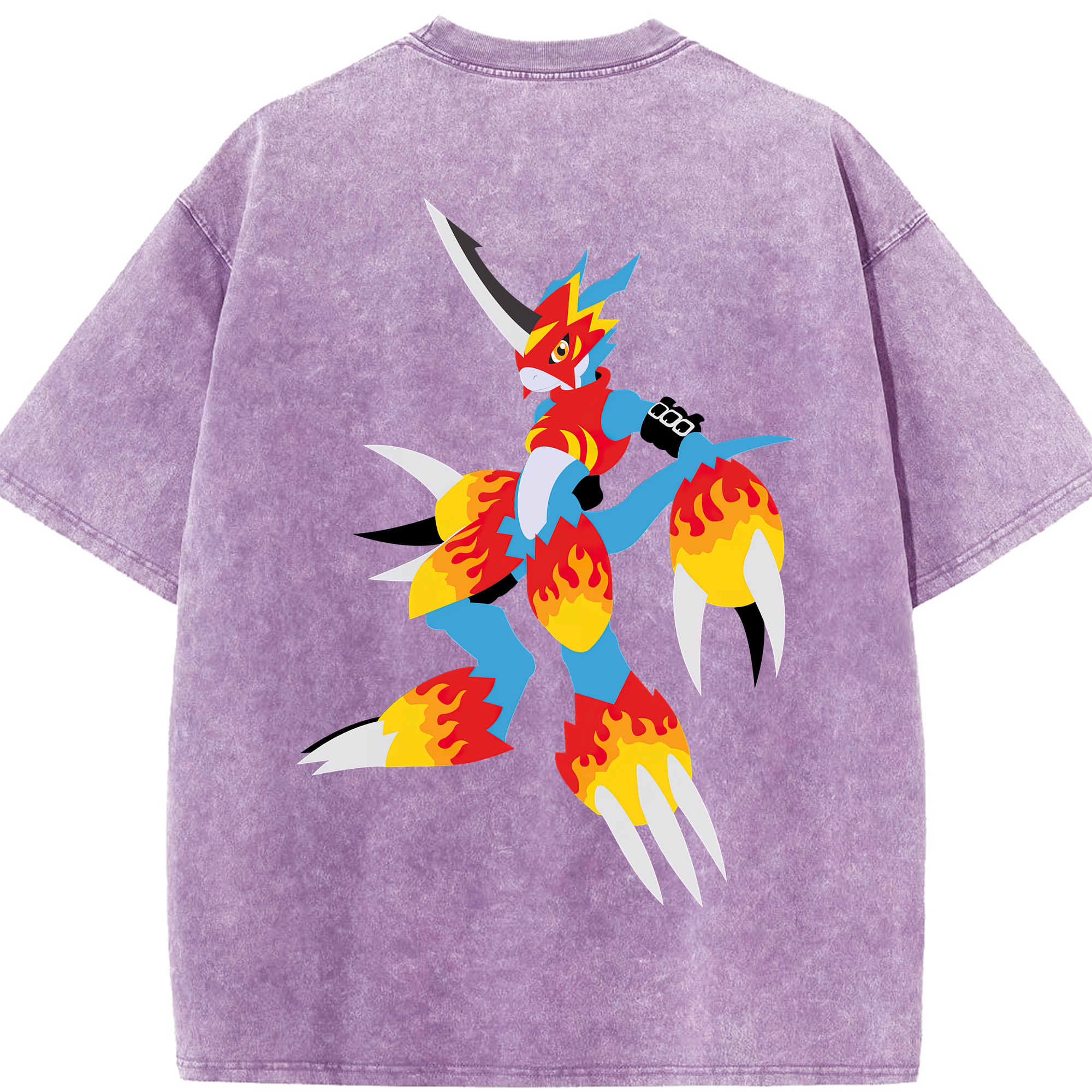 （画像用） Digimon デジタルモンスター/デジモン 綿100% ヴィンテージ風 半袖Tシャツ（背面プリント）