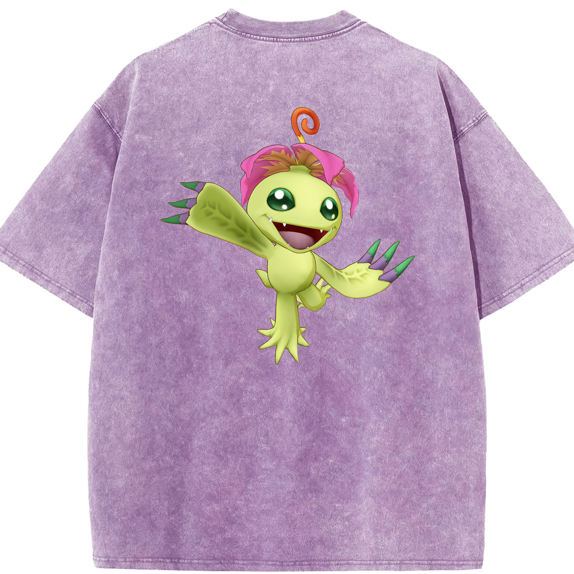 （画像用） Digimon デジタルモンスター/デジモン 綿100% ヴィンテージ風 半袖Tシャツ（背面プリント）