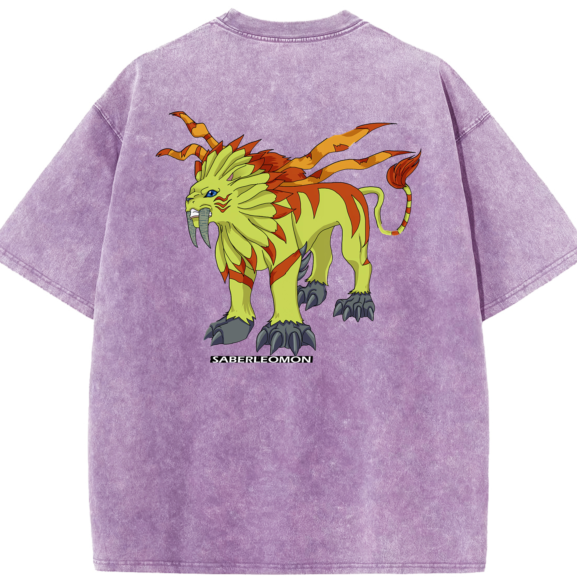 （画像用） Digimon デジタルモンスター/デジモン 綿100% ヴィンテージ風 半袖Tシャツ（背面プリント）