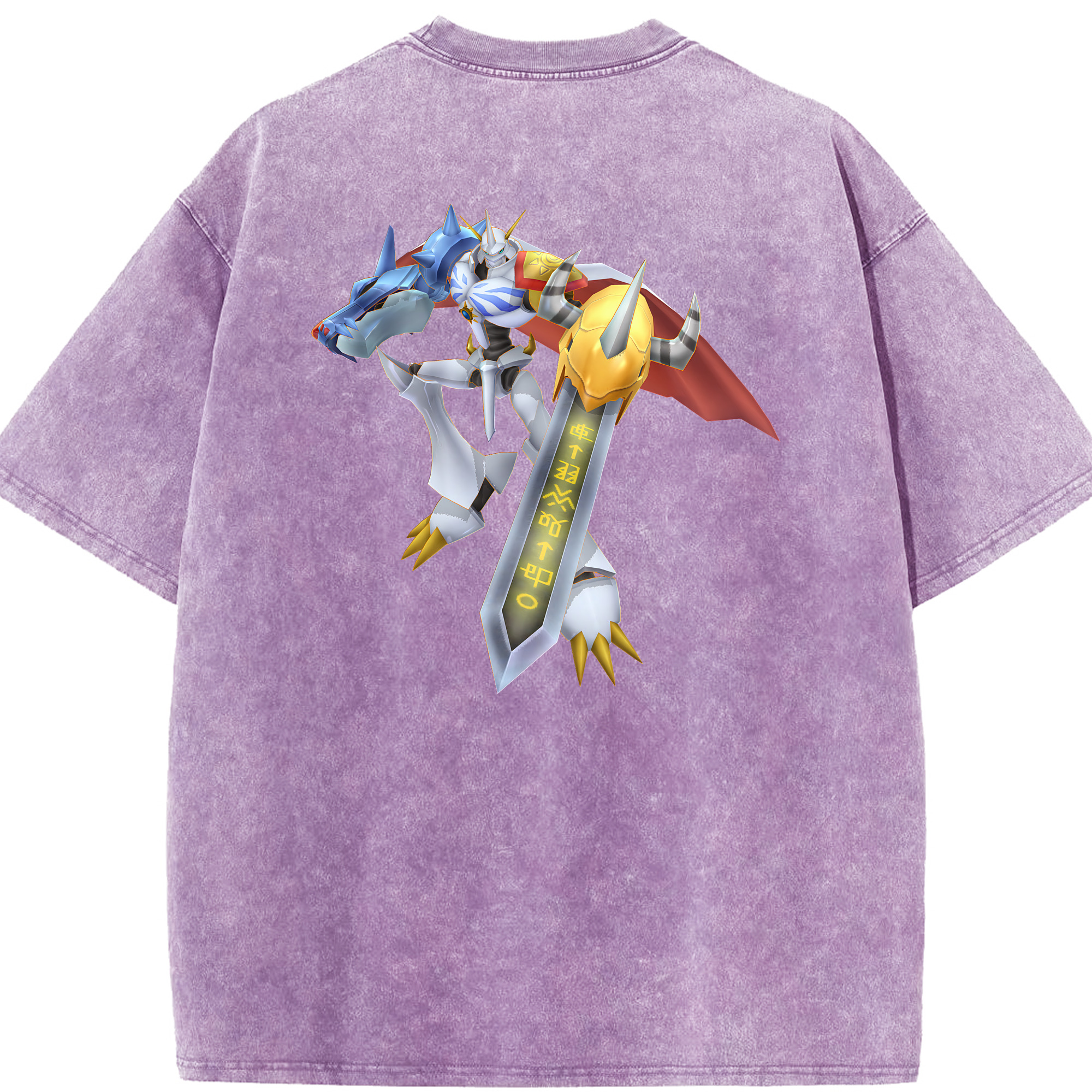 （画像用） Digimon デジタルモンスター/デジモン 綿100% ヴィンテージ風 半袖Tシャツ（背面プリント）