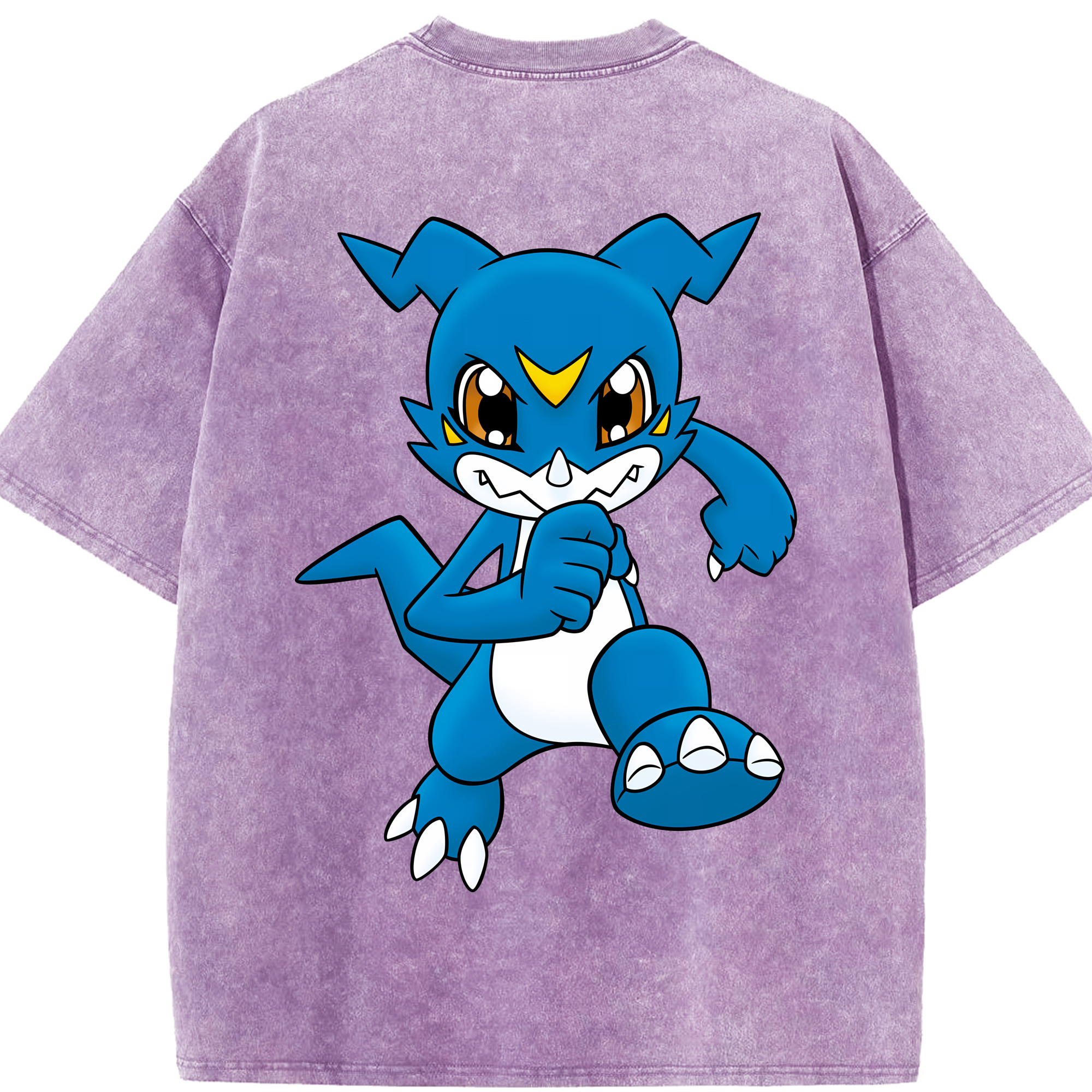 （画像用） Digimon デジタルモンスター/デジモン 綿100% ヴィンテージ風 半袖Tシャツ（背面プリント）