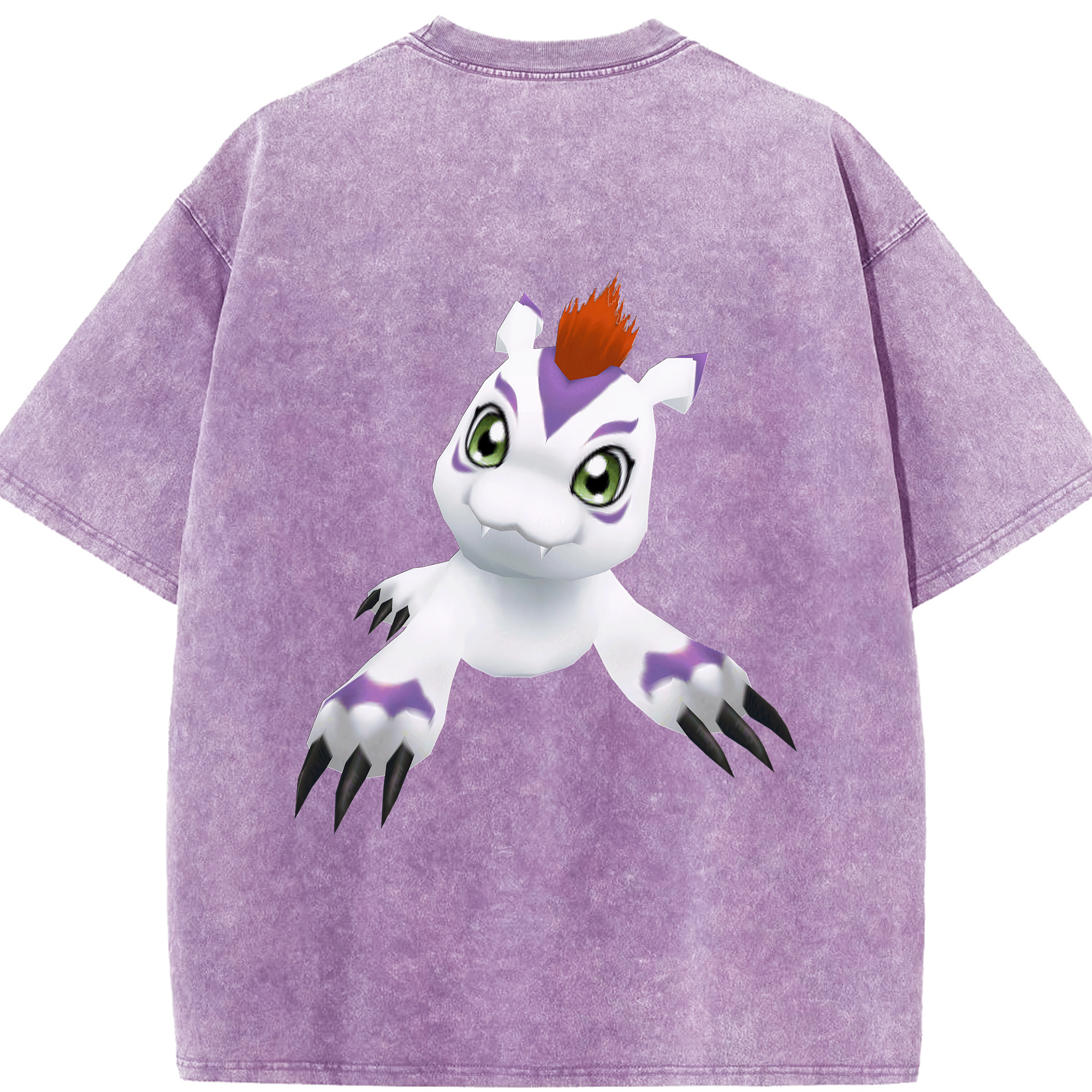 （画像用） Digimon デジタルモンスター/デジモン 綿100% ヴィンテージ風 半袖Tシャツ（背面プリント）