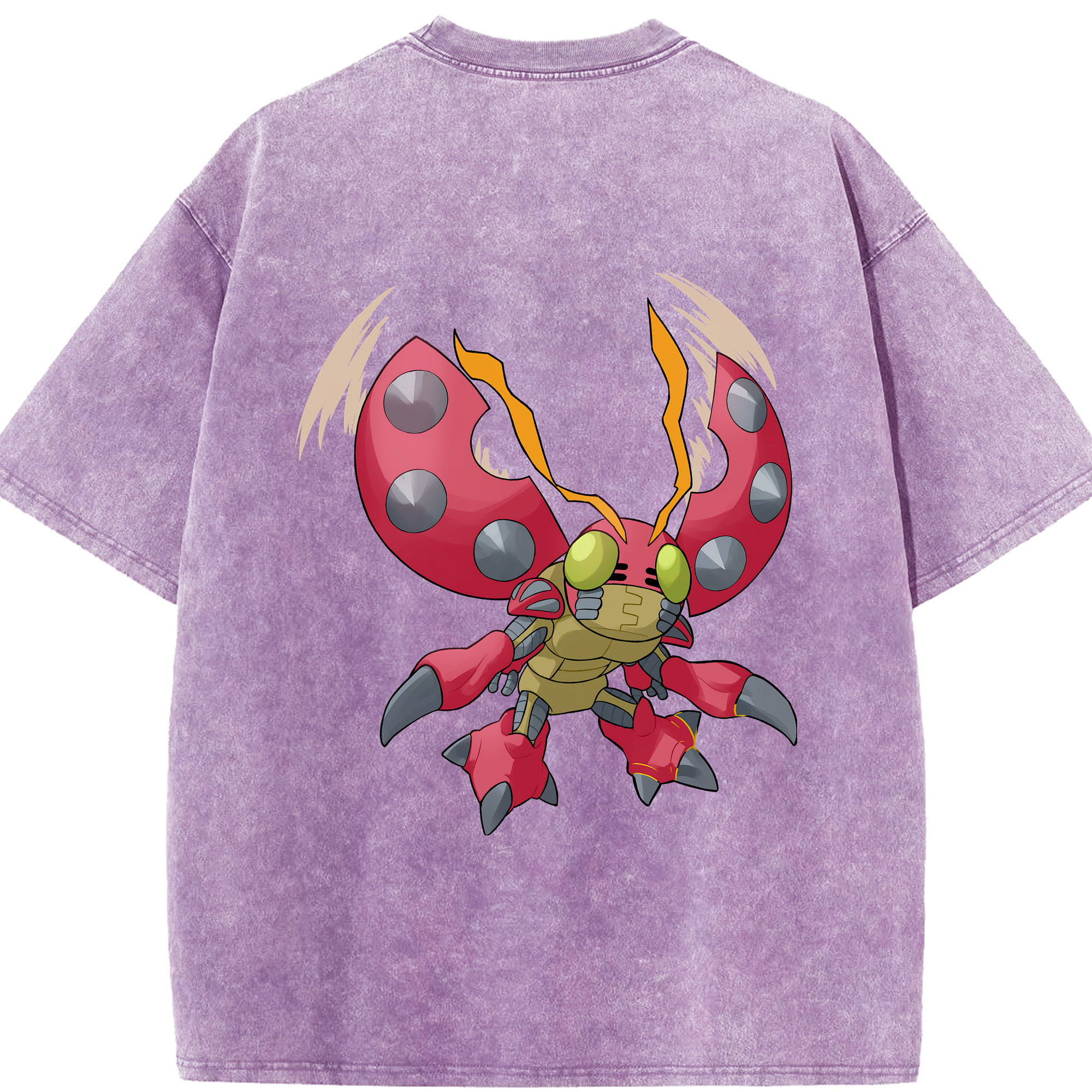 （画像用） Digimon デジタルモンスター/デジモン 綿100% ヴィンテージ風 半袖Tシャツ（背面プリント）