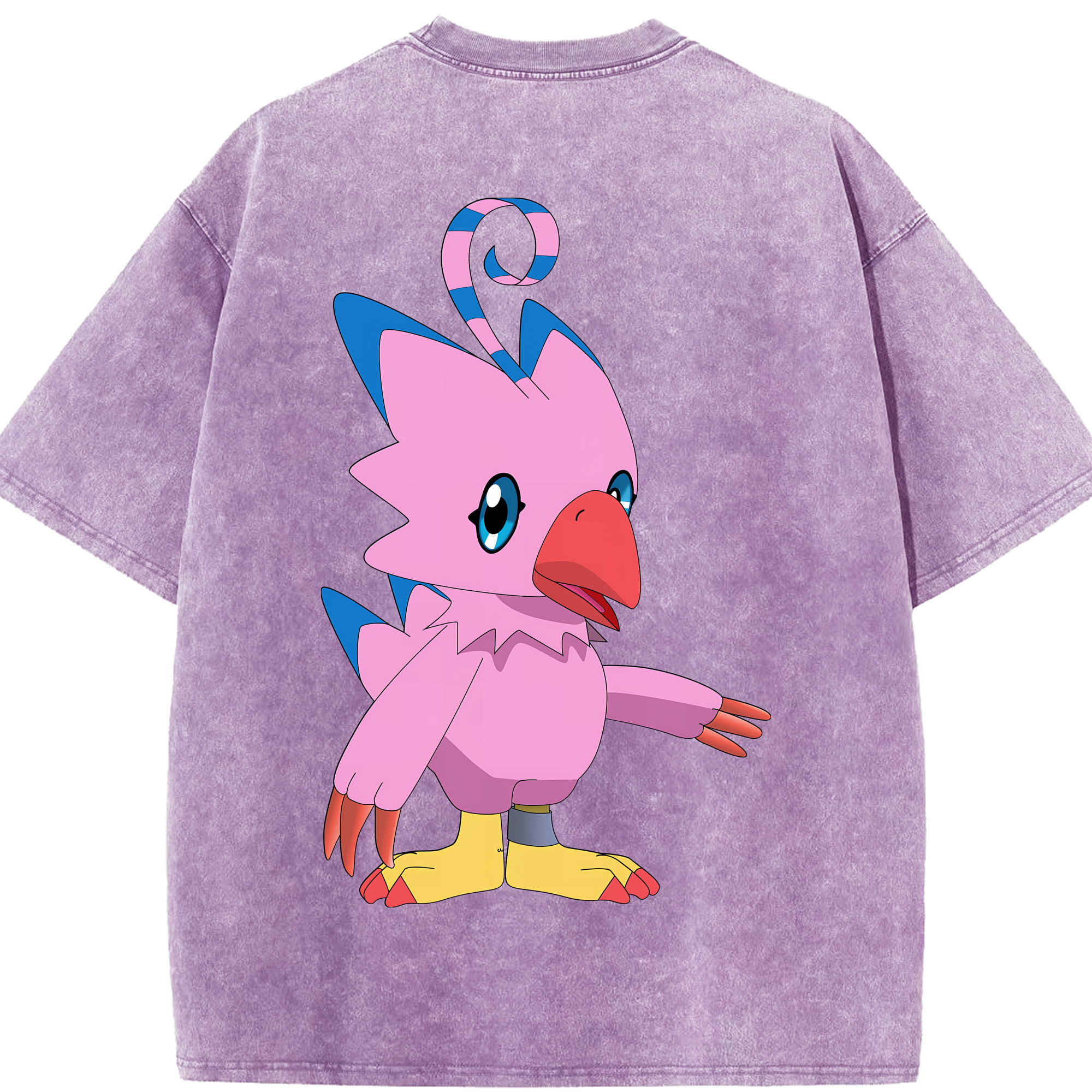 （画像用） Digimon デジタルモンスター/デジモン 綿100% ヴィンテージ風 半袖Tシャツ（背面プリント）