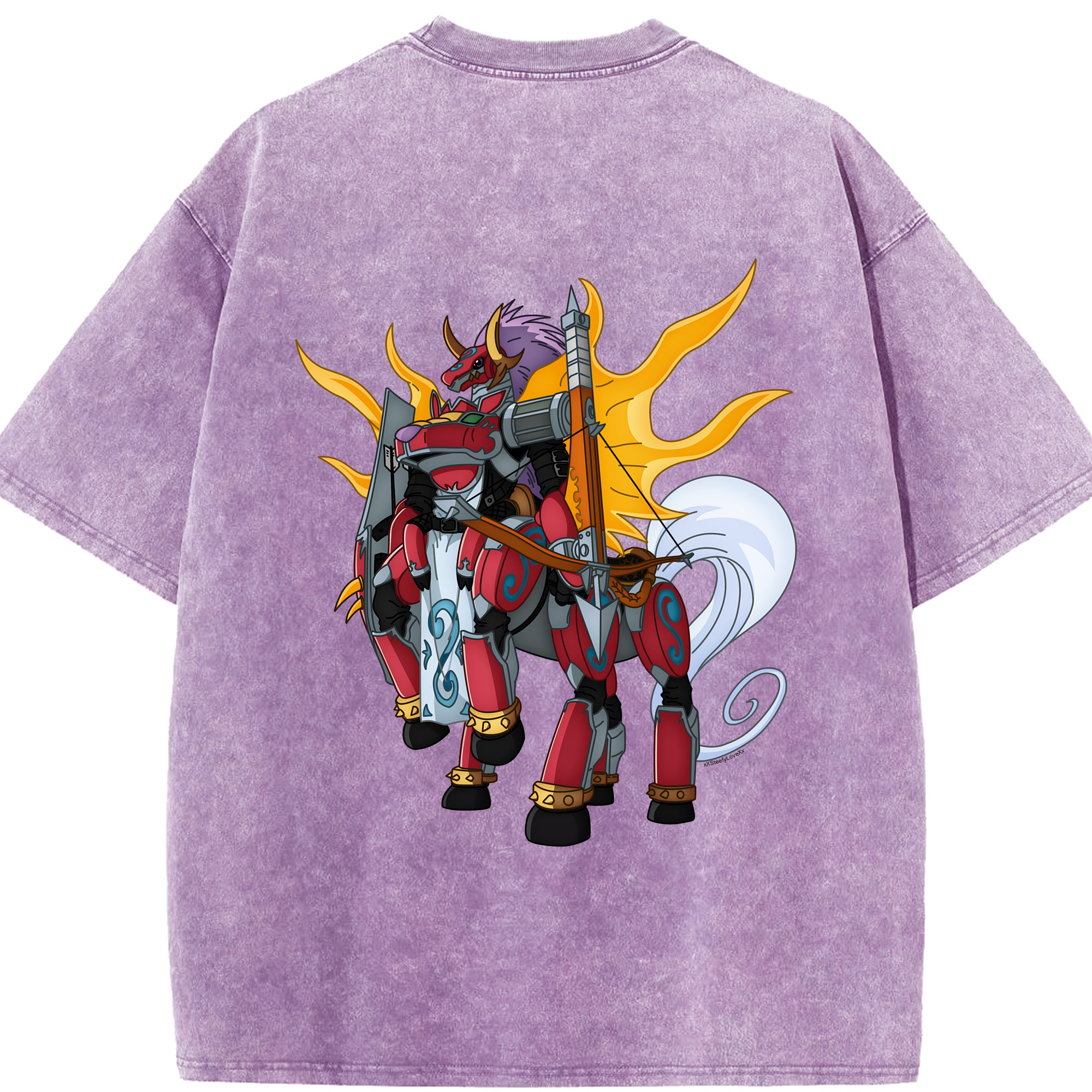 （画像用） Digimon デジタルモンスター/デジモン 綿100% ヴィンテージ風 半袖Tシャツ（背面プリント）