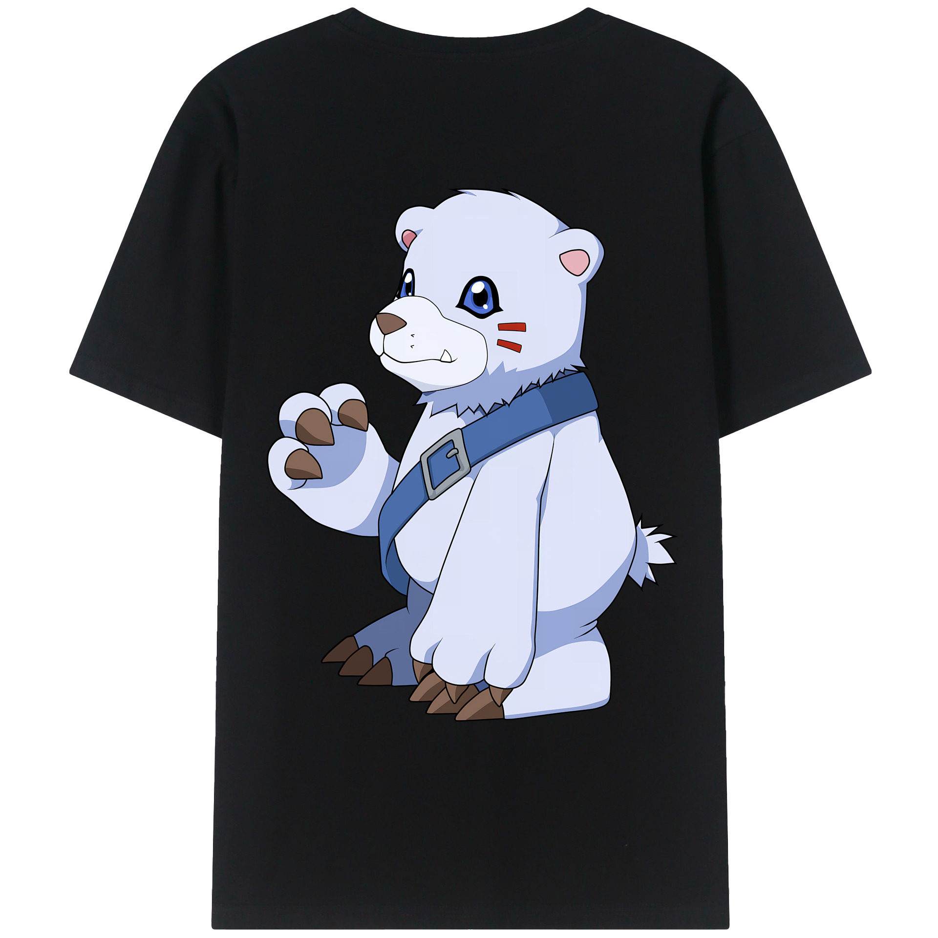 （画像用） Digimon デジタルモンスター/デジモン 綿100％ メンズ半袖Tシャツ（バックプリント） 通気性
