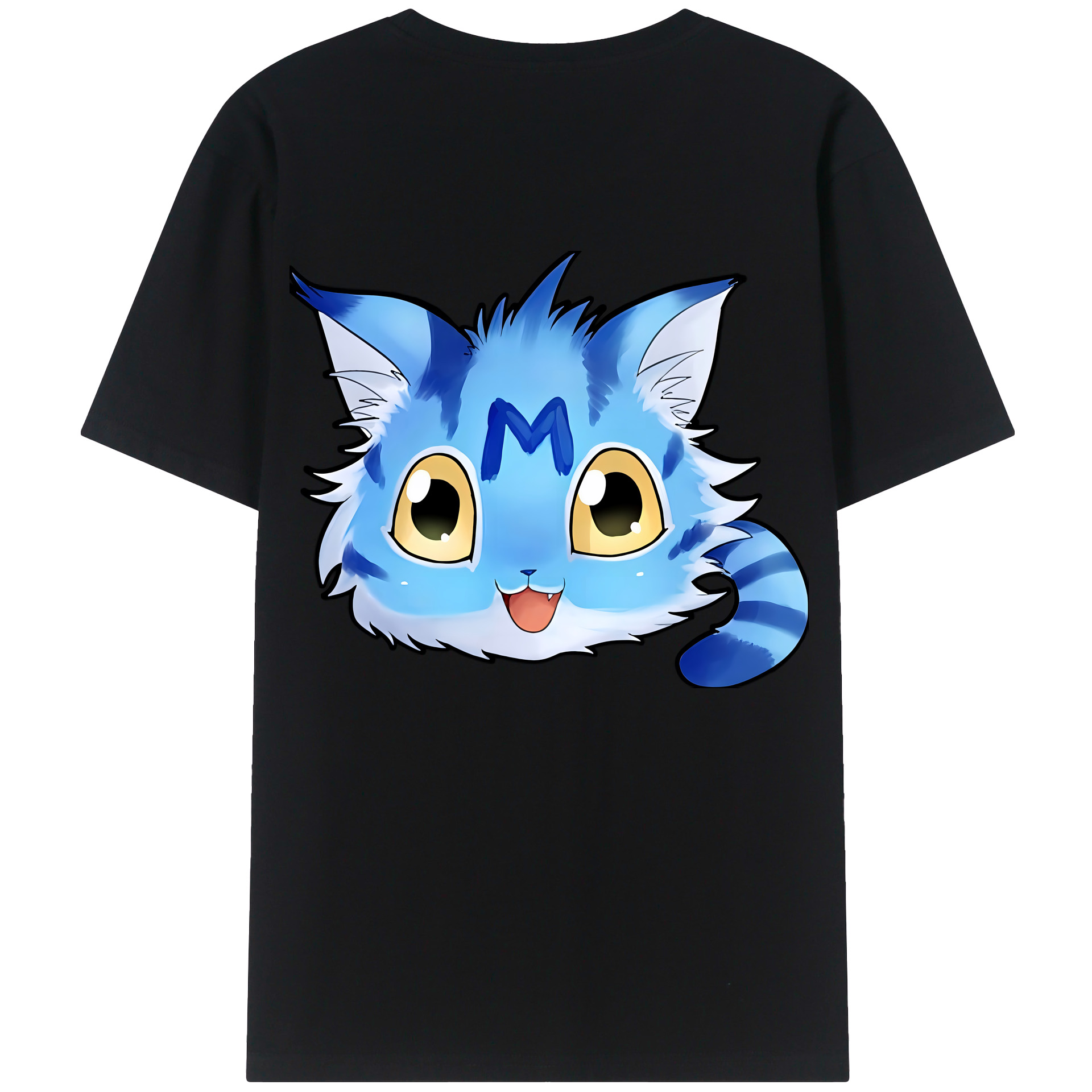 （画像用） Digimon デジタルモンスター/デジモン 綿100％ メンズ半袖Tシャツ（バックプリント） 通気性
