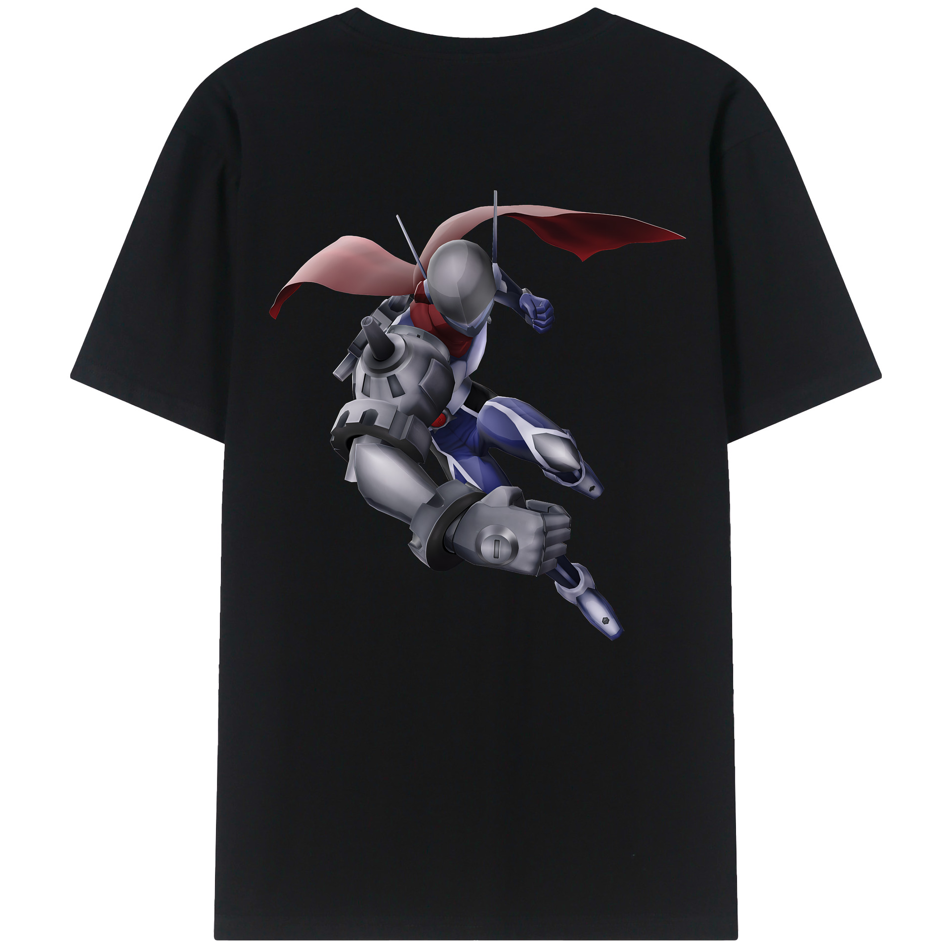 （画像用） Digimon デジタルモンスター/デジモン 綿100％ メンズ半袖Tシャツ（バックプリント） 通気性