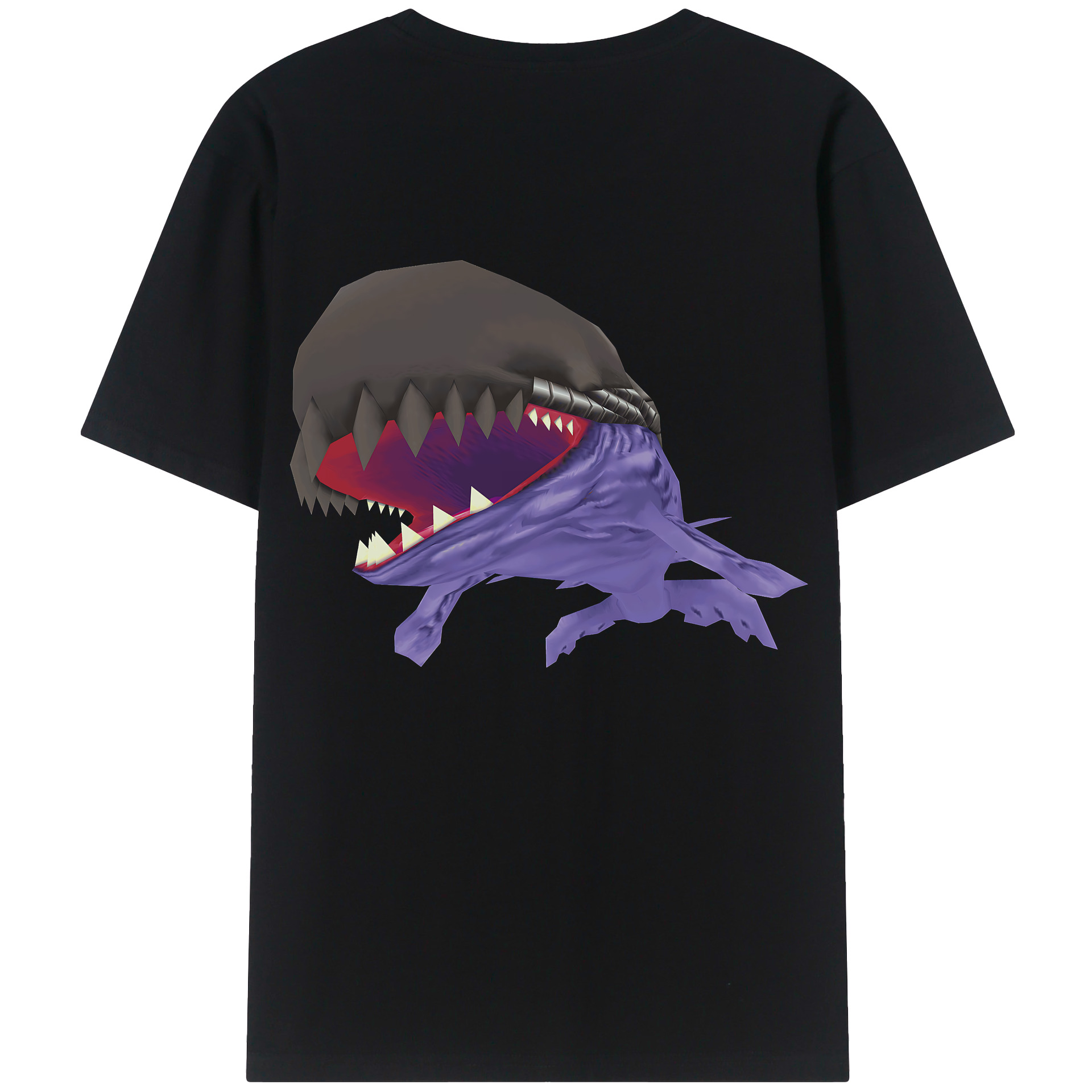 （画像用） Digimon デジタルモンスター/デジモン 綿100％ メンズ半袖Tシャツ（バックプリント） 通気性