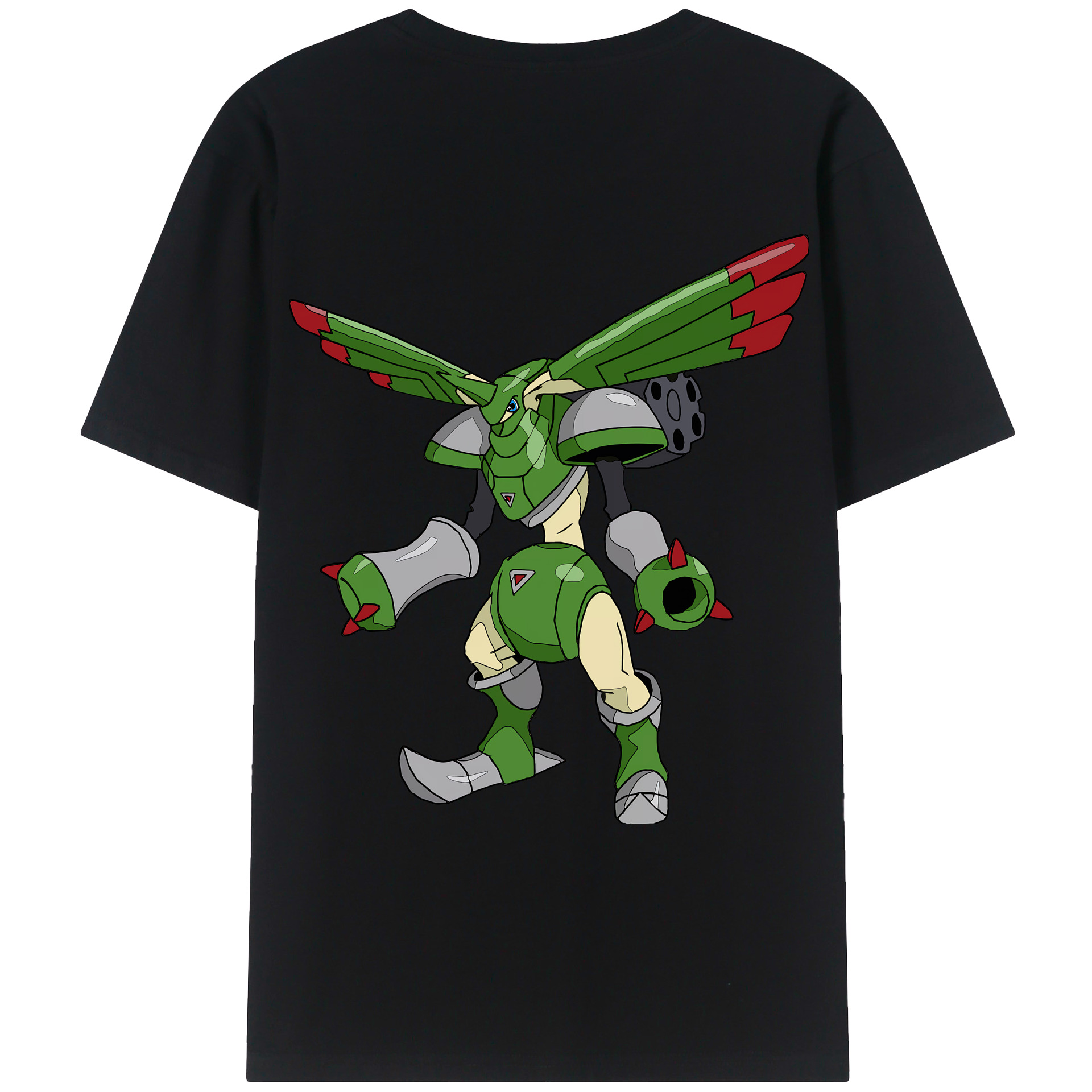 （画像用） Digimon デジタルモンスター/デジモン 綿100％ メンズ半袖Tシャツ（バックプリント） 通気性