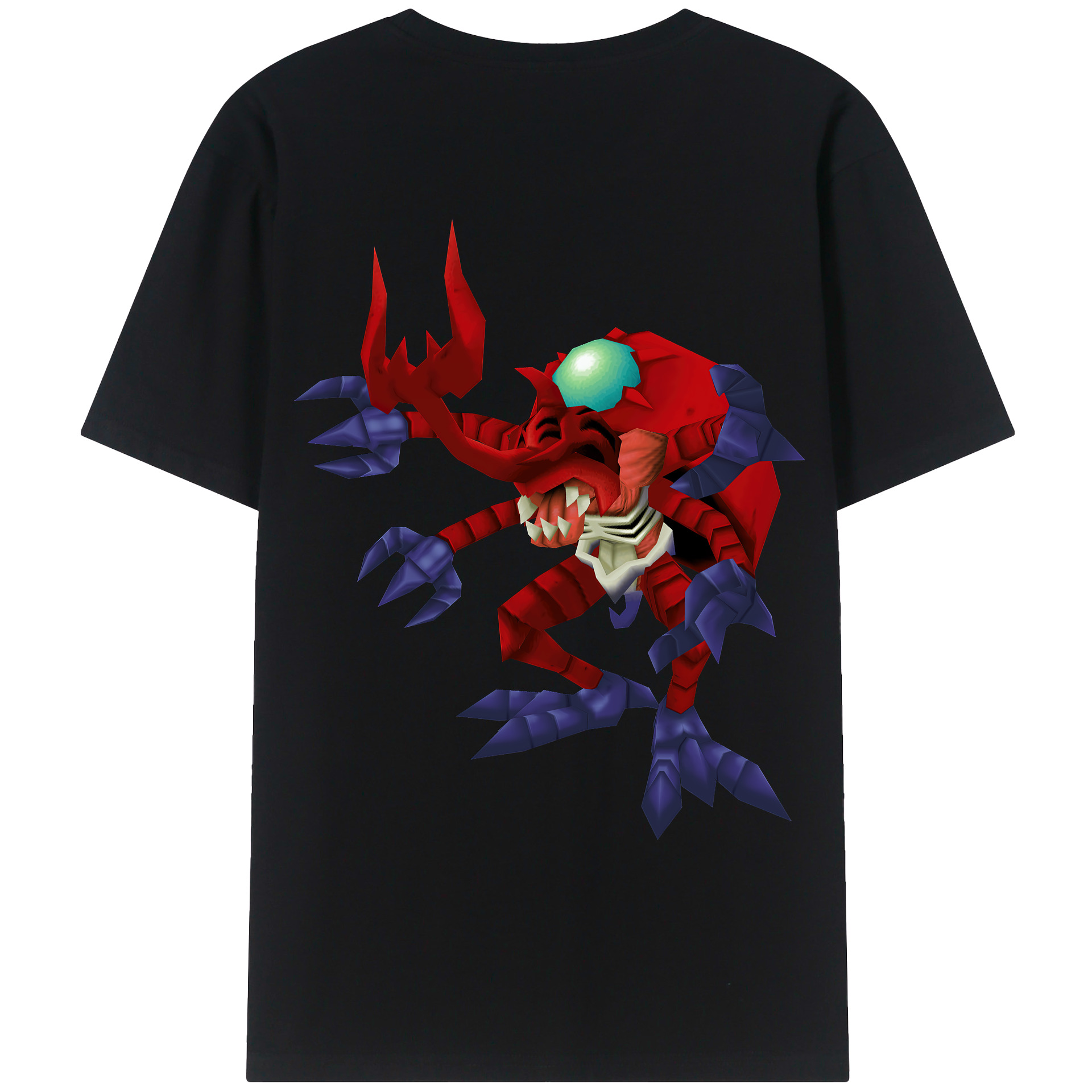 （画像用） Digimon デジタルモンスター/デジモン 綿100％ メンズ半袖Tシャツ（バックプリント） 通気性