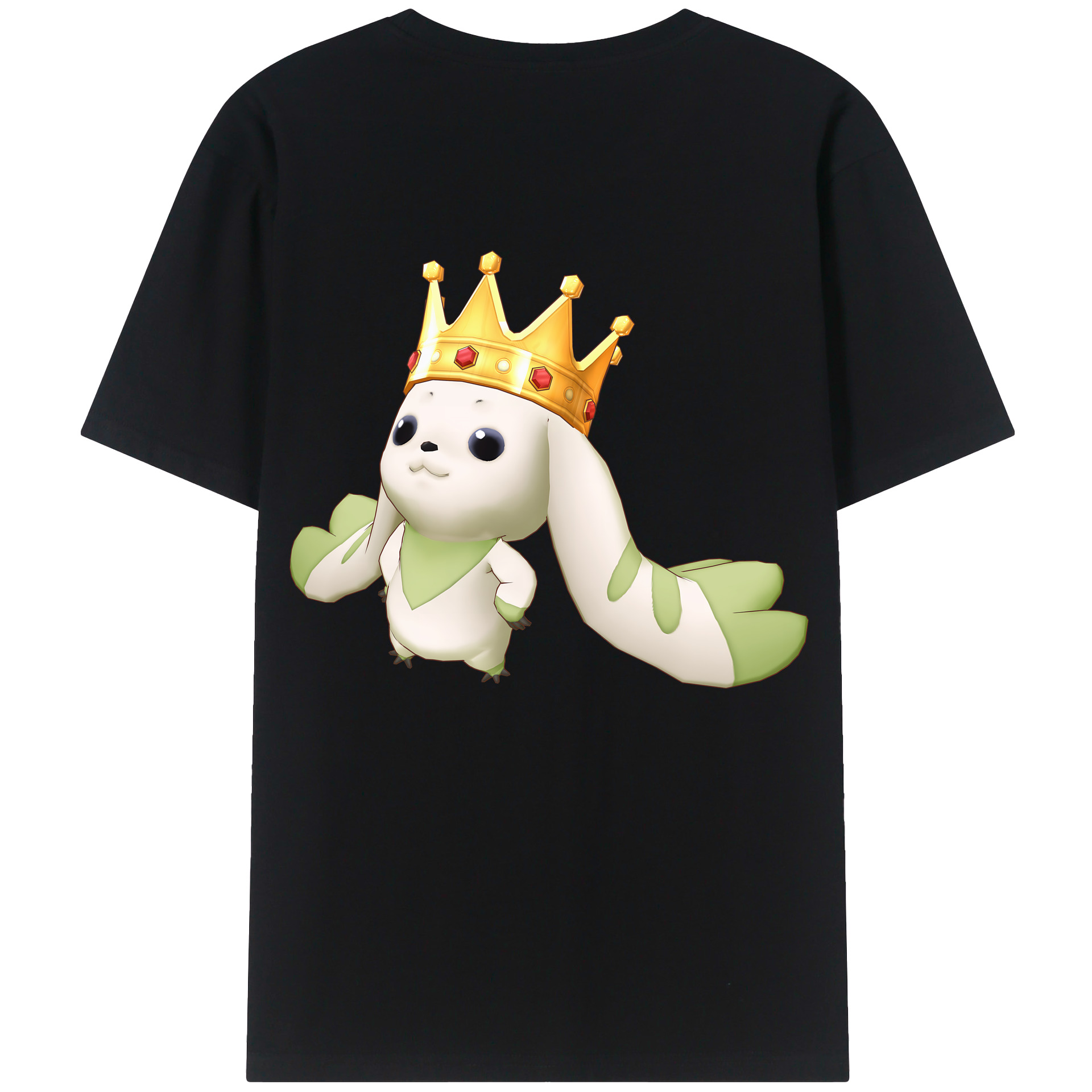 （画像用） Digimon デジタルモンスター/デジモン 綿100％ メンズ半袖Tシャツ（バックプリント） 通気性