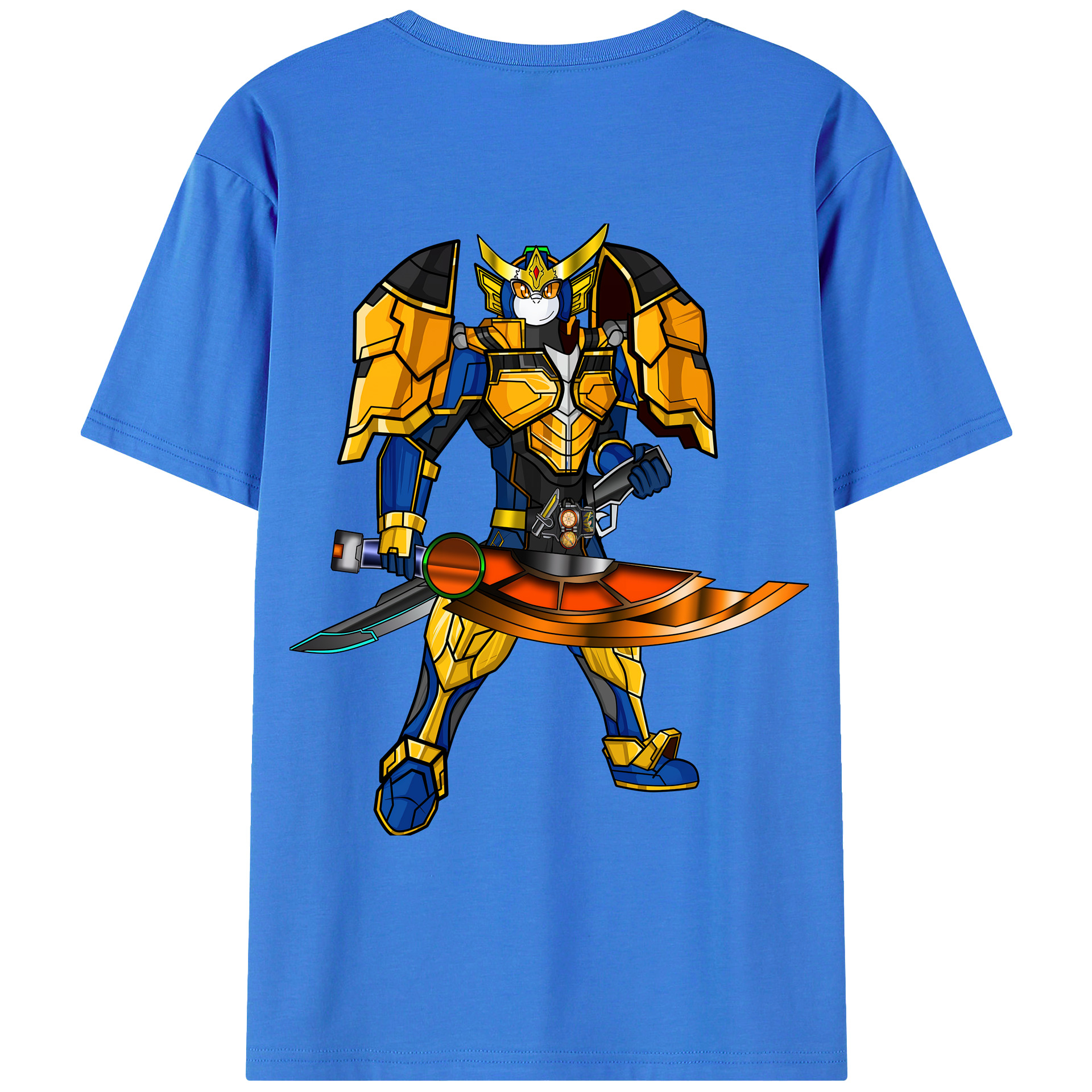 （画像用） Digimon デジタルモンスター/デジモン 綿100％ メンズ半袖Tシャツ（バックプリント） 通気性