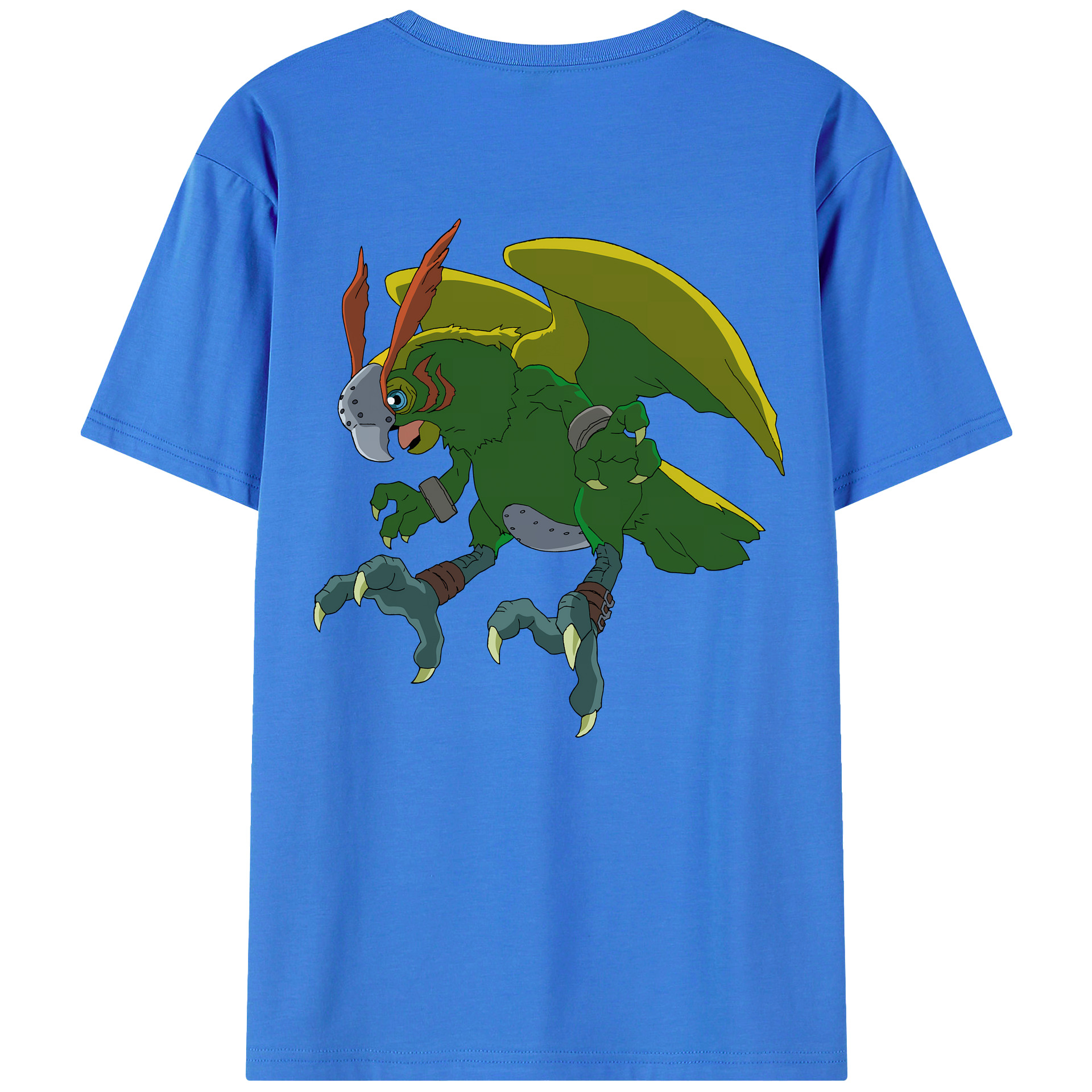 （画像用） Digimon デジタルモンスター/デジモン 綿100％ メンズ半袖Tシャツ（バックプリント） 通気性