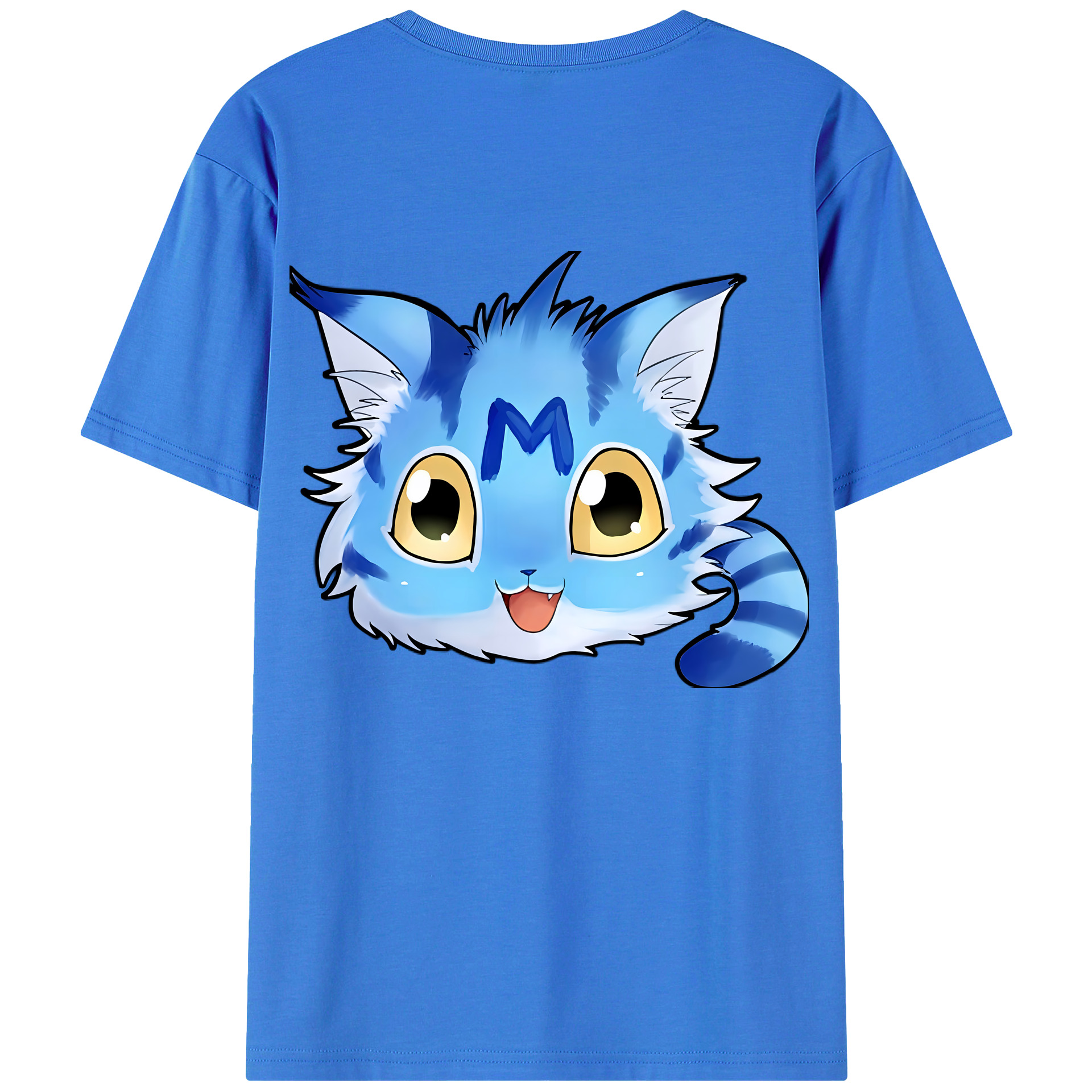 （画像用） Digimon デジタルモンスター/デジモン 綿100％ メンズ半袖Tシャツ（バックプリント） 通気性