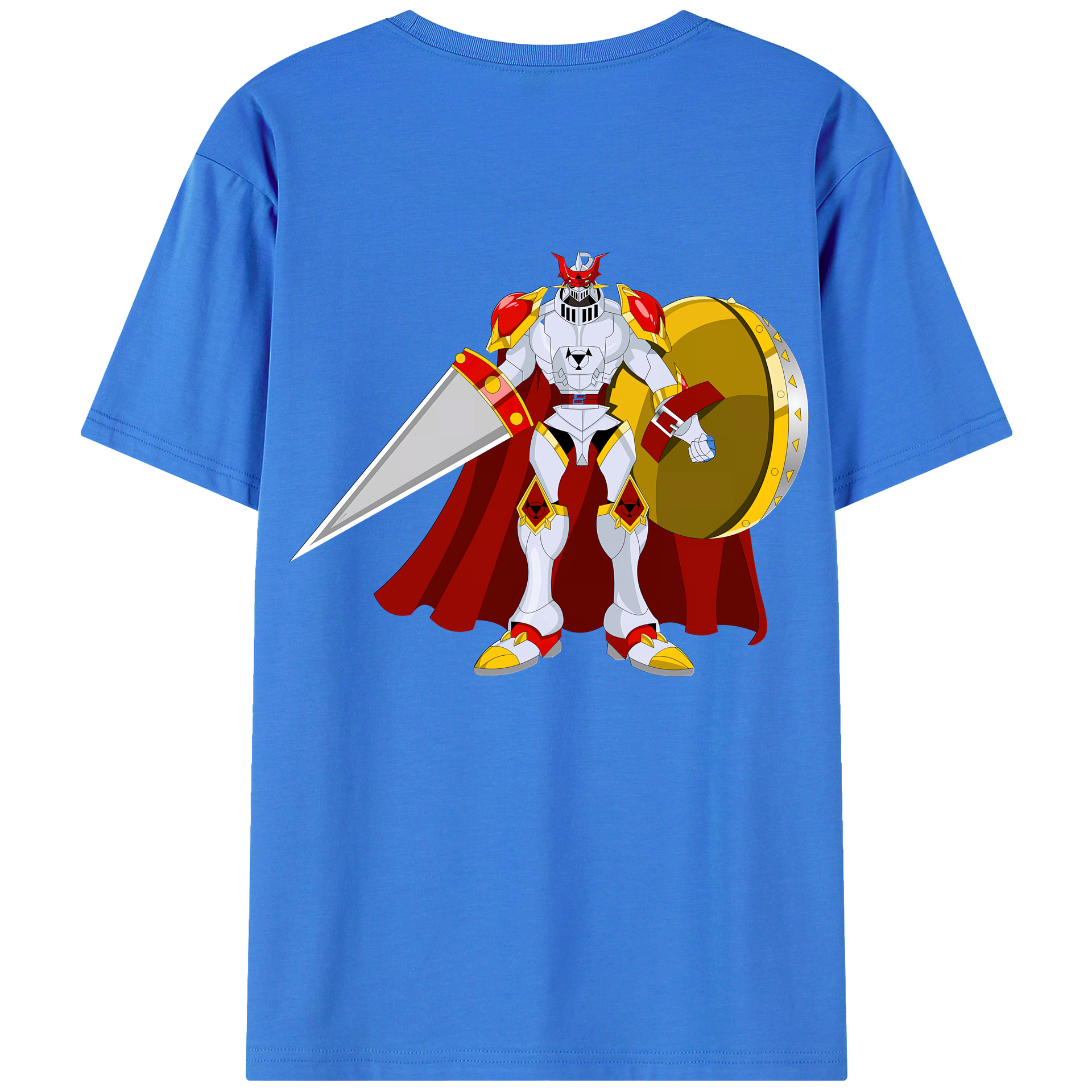 （画像用） Digimon デジタルモンスター/デジモン 綿100％ メンズ半袖Tシャツ（バックプリント） 通気性