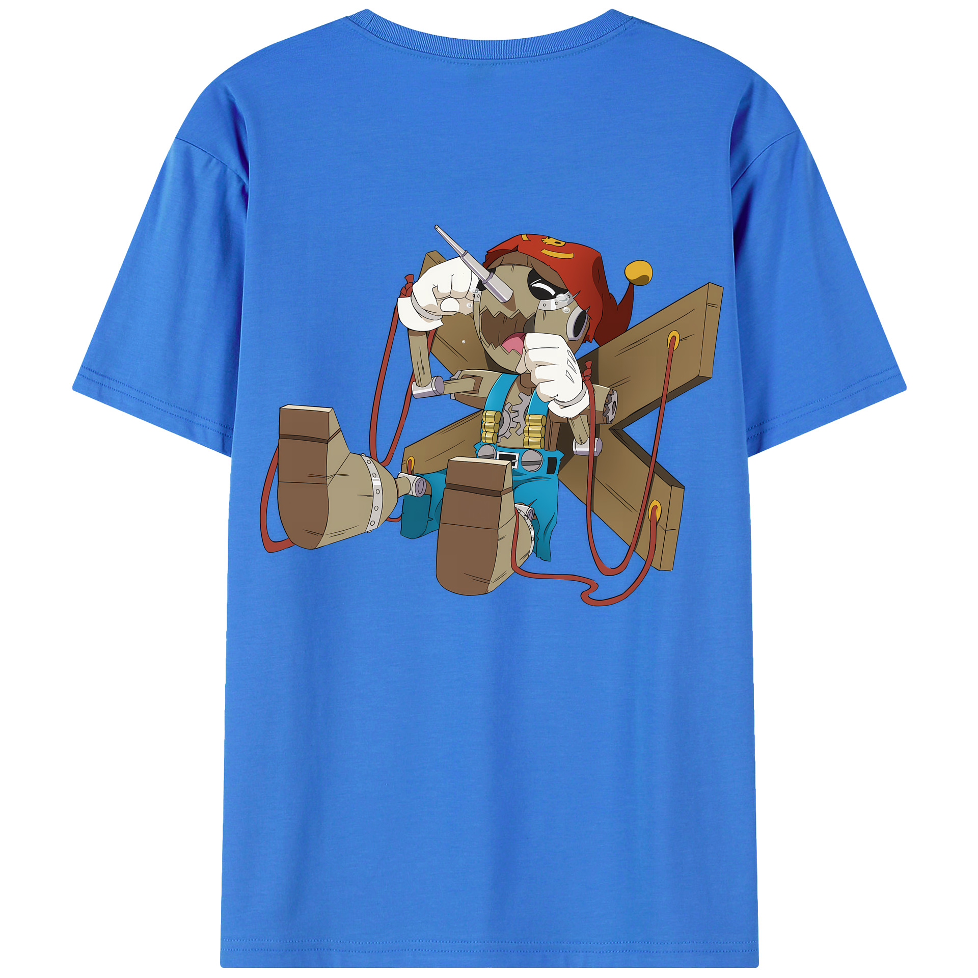 （画像用） Digimon デジタルモンスター/デジモン 綿100％ メンズ半袖Tシャツ（バックプリント） 通気性
