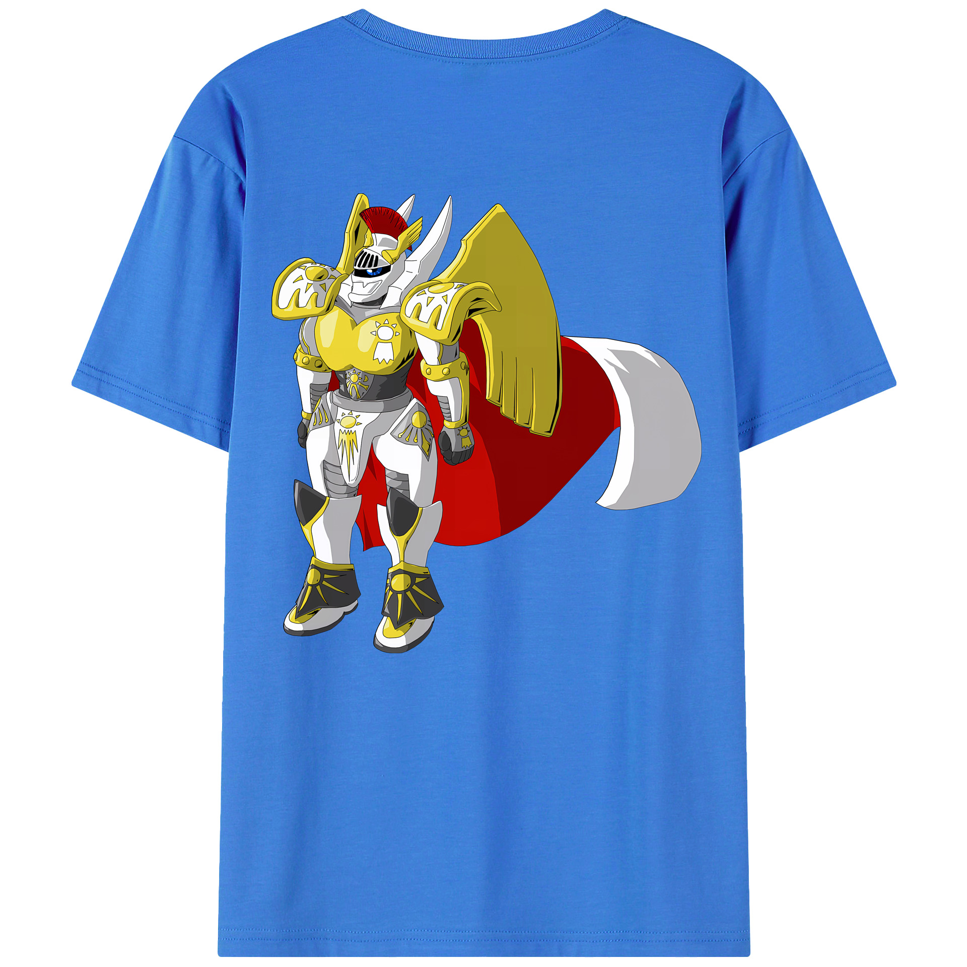 （画像用） Digimon デジタルモンスター/デジモン 綿100％ メンズ半袖Tシャツ（バックプリント） 通気性