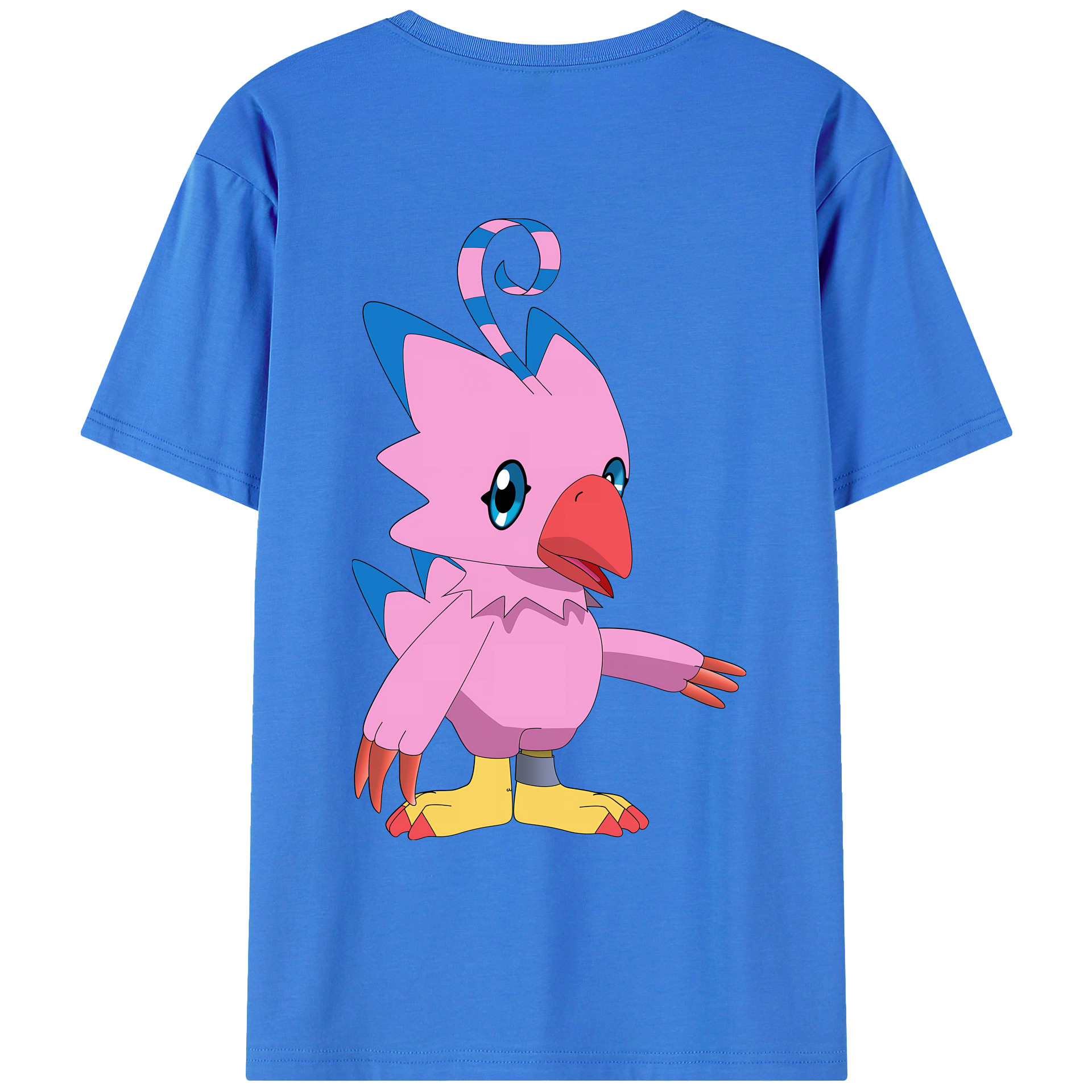 （画像用） Digimon デジタルモンスター/デジモン 綿100％ メンズ半袖Tシャツ（バックプリント） 通気性
