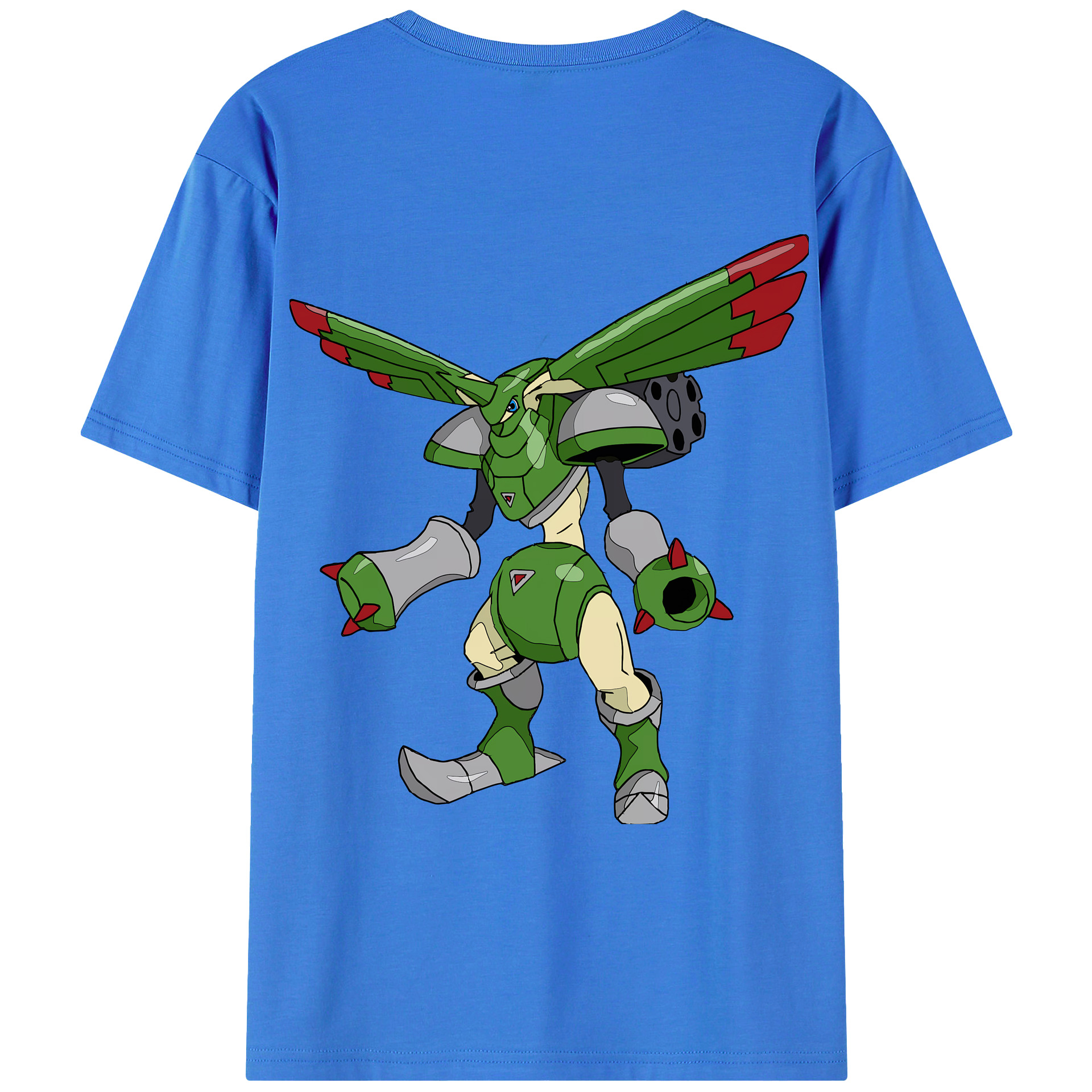 （画像用） Digimon デジタルモンスター/デジモン 綿100％ メンズ半袖Tシャツ（バックプリント） 通気性