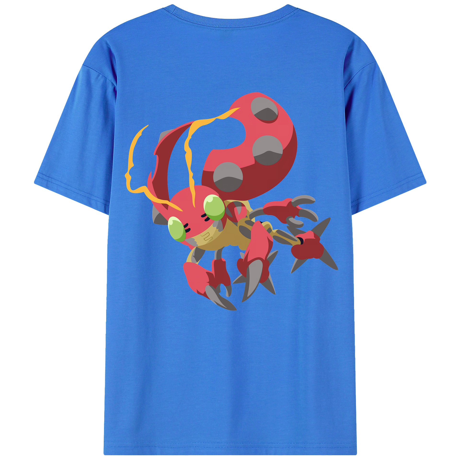 （画像用） Digimon デジタルモンスター/デジモン 綿100％ メンズ半袖Tシャツ（バックプリント） 通気性
