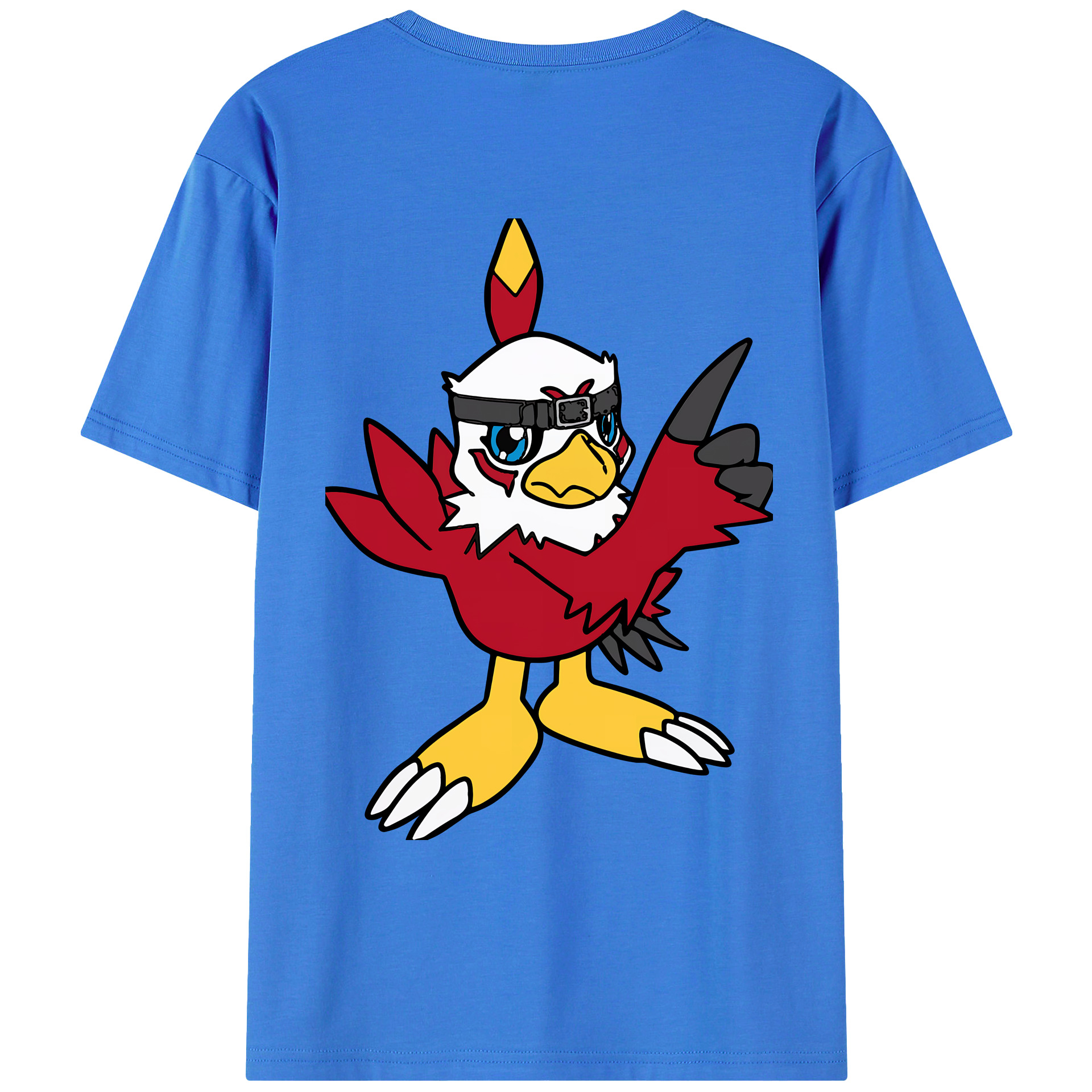（画像用） Digimon デジタルモンスター/デジモン 綿100％ メンズ半袖Tシャツ（バックプリント） 通気性