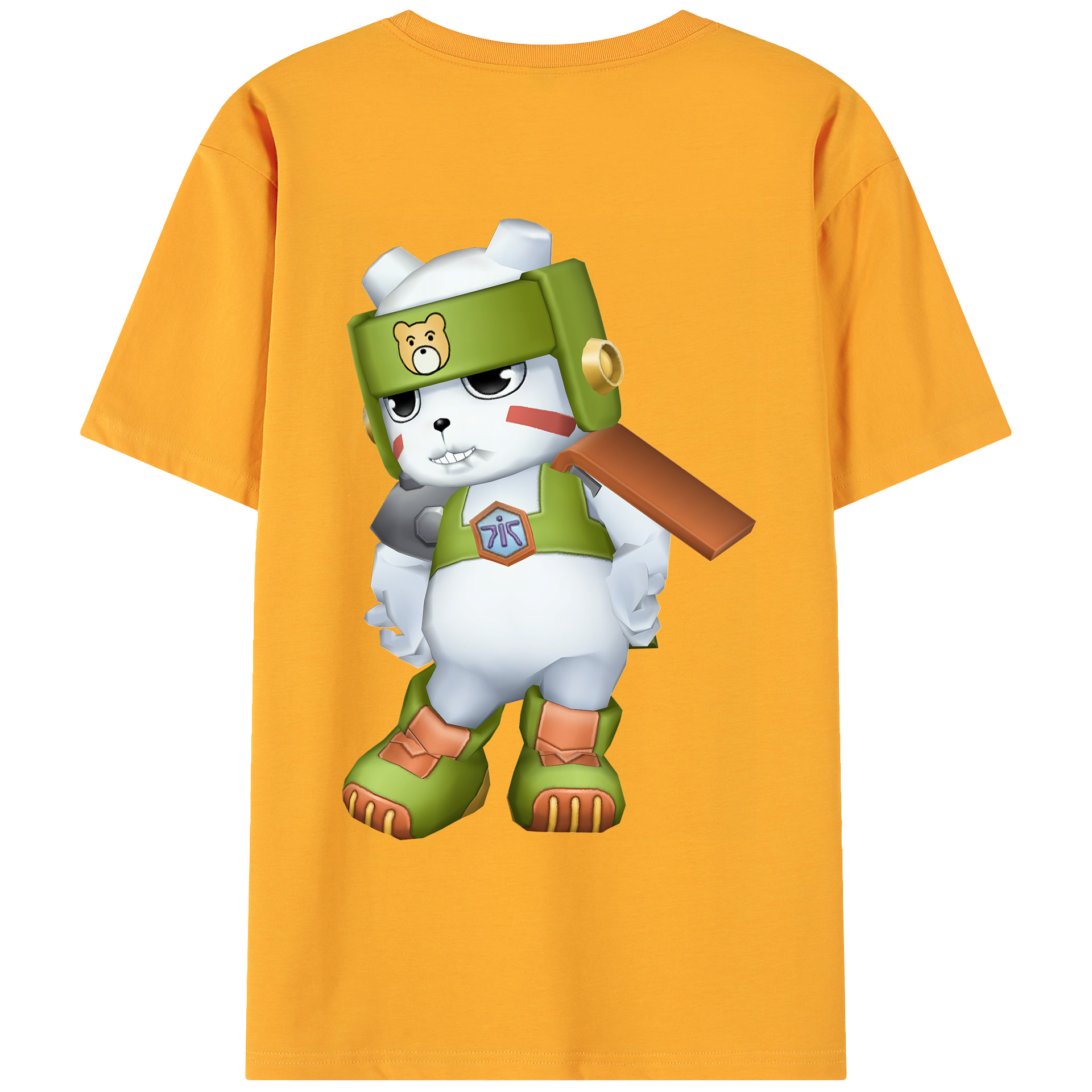 （画像用） Digimon デジタルモンスター/デジモン 綿100％ メンズ半袖Tシャツ（バックプリント） 通気性