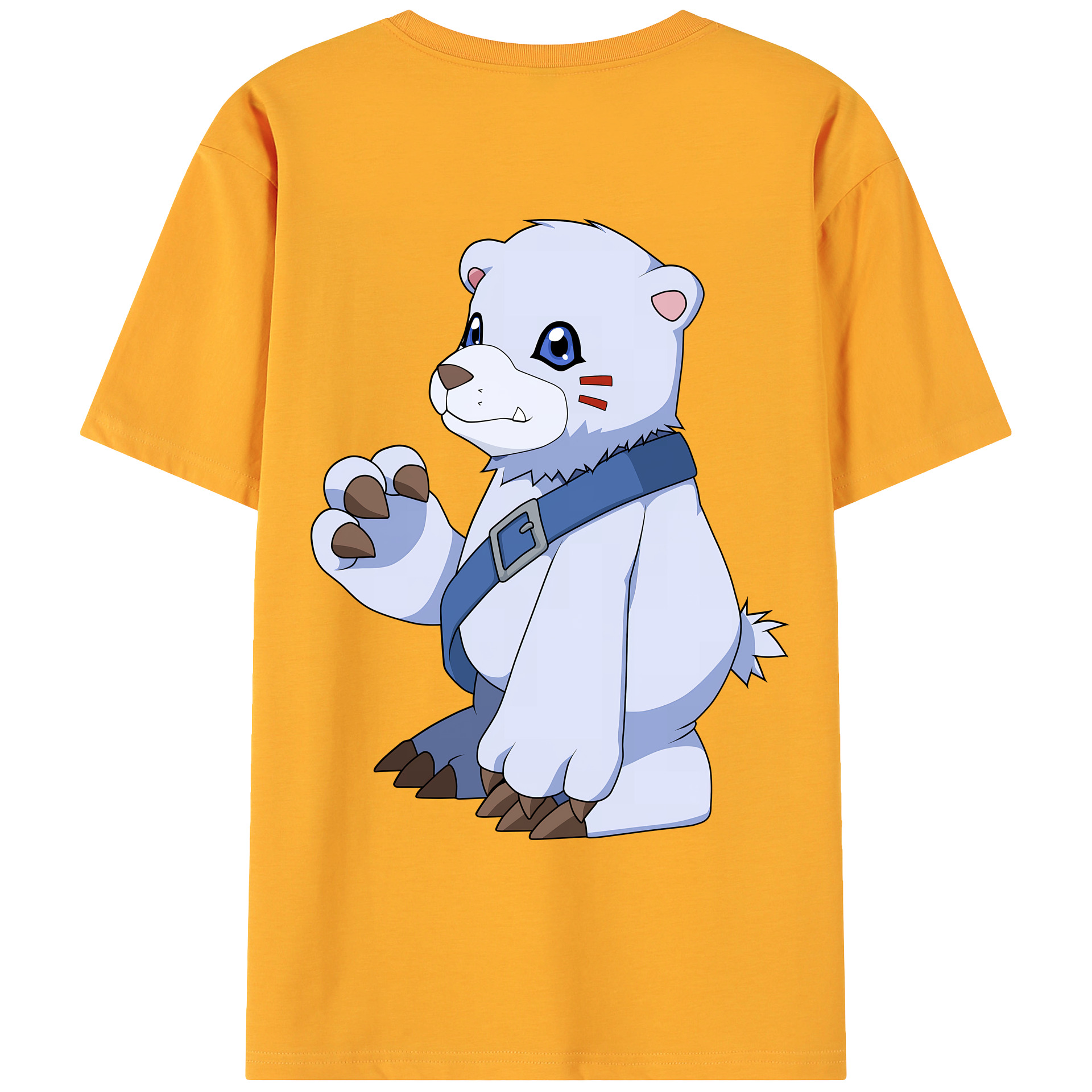 （画像用） Digimon デジタルモンスター/デジモン 綿100％ メンズ半袖Tシャツ（バックプリント） 通気性