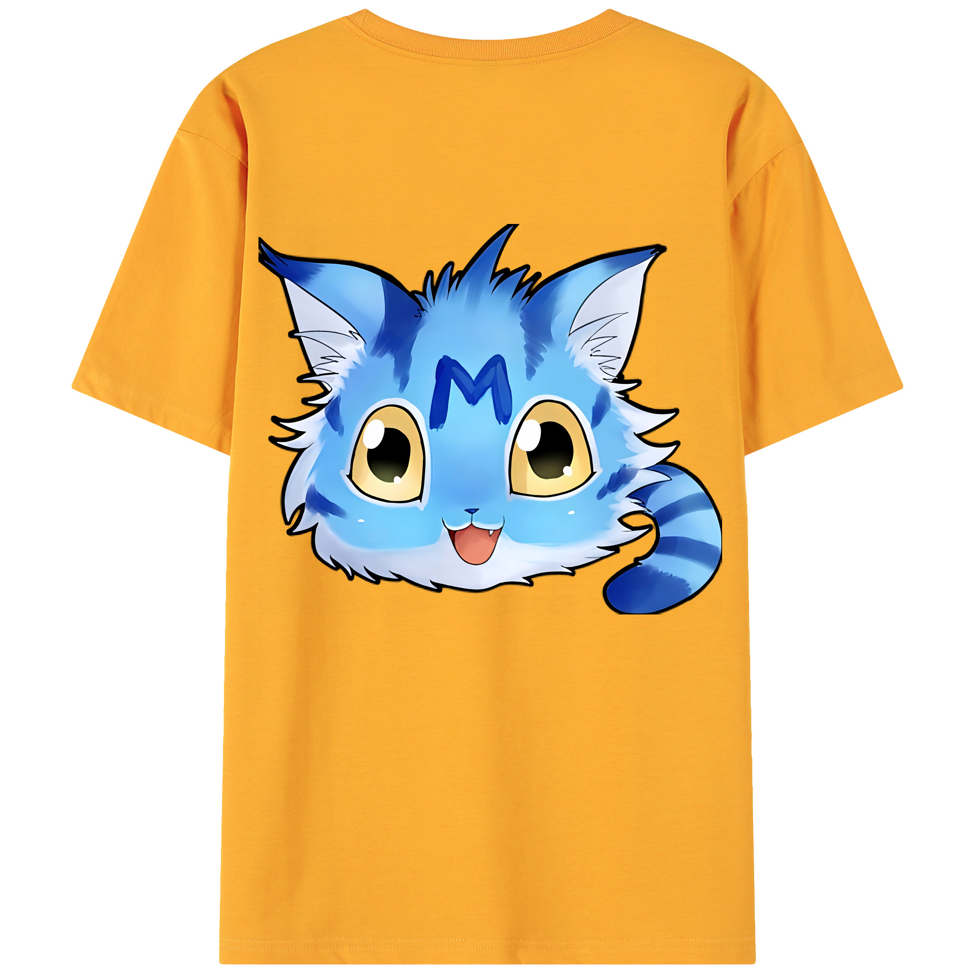 （画像用） Digimon デジタルモンスター/デジモン 綿100％ メンズ半袖Tシャツ（バックプリント） 通気性