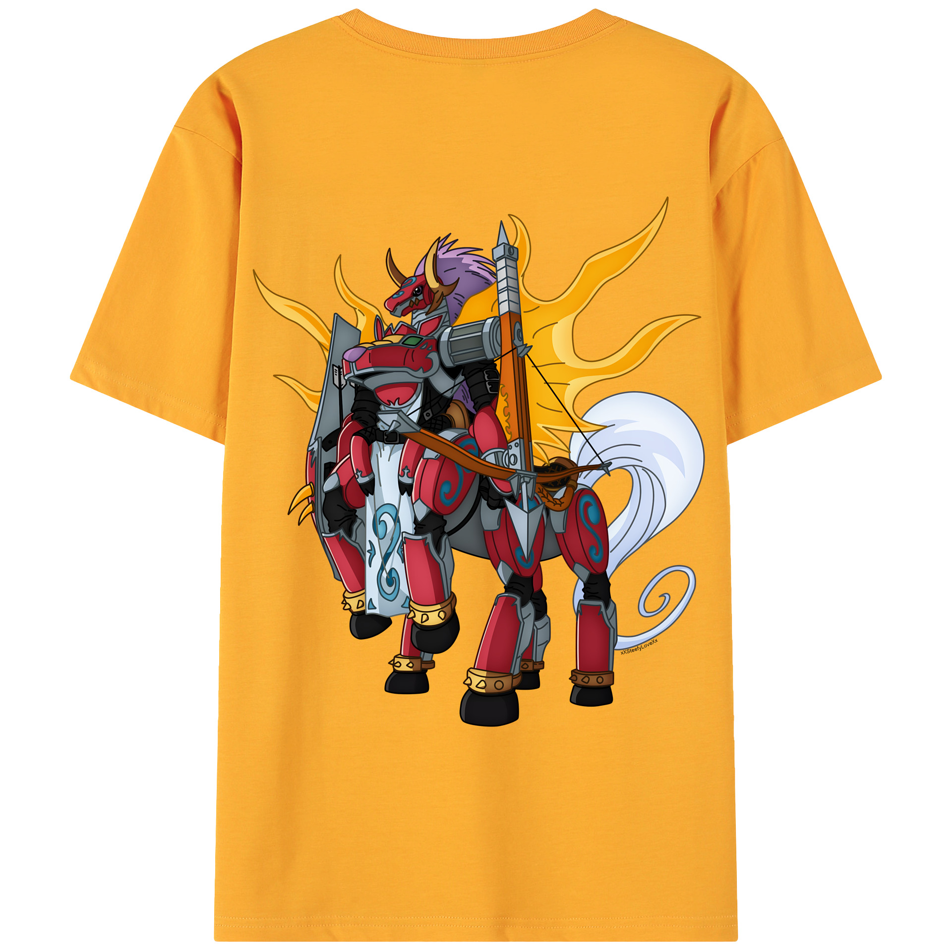 （画像用） Digimon デジタルモンスター/デジモン 綿100％ メンズ半袖Tシャツ（バックプリント） 通気性