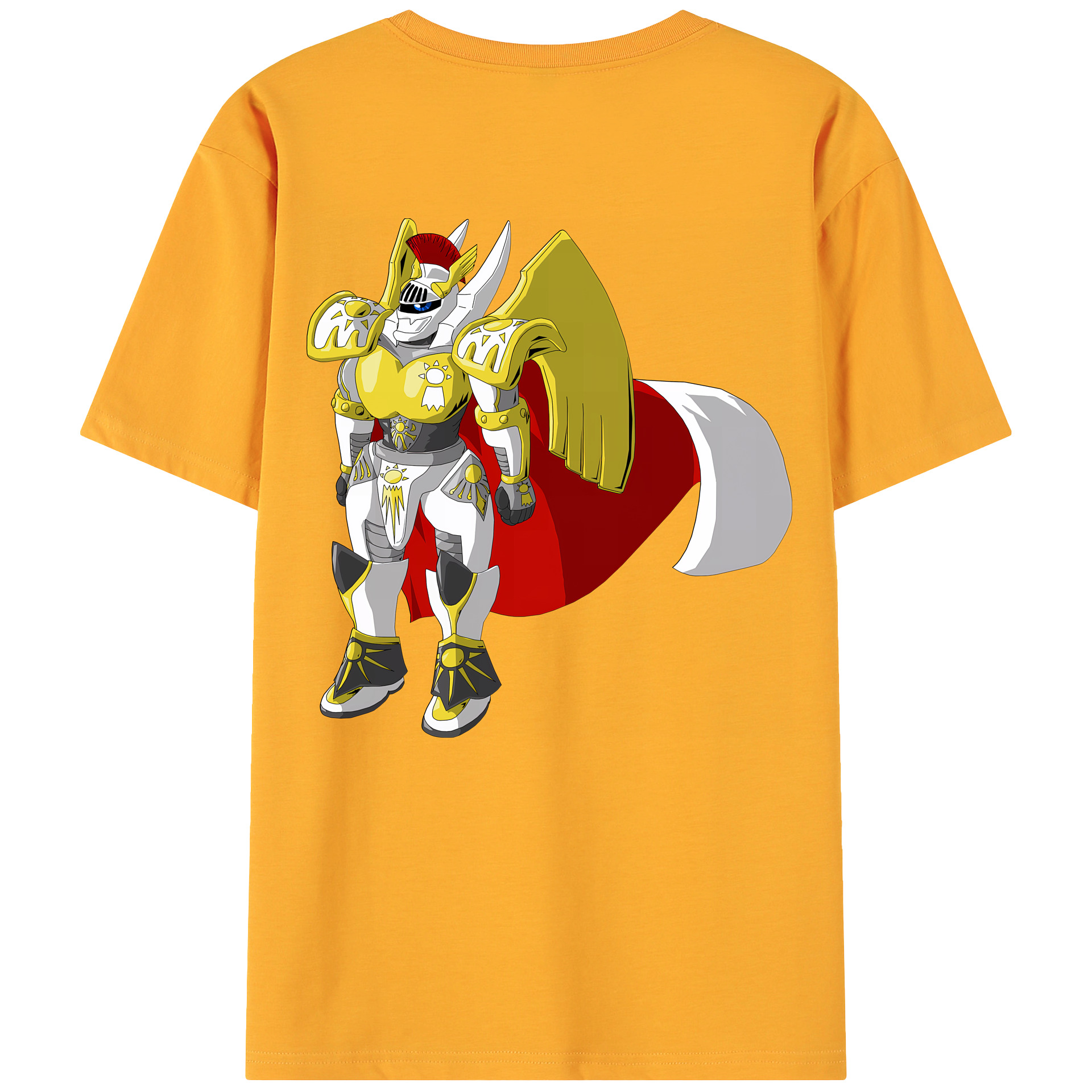 （画像用） Digimon デジタルモンスター/デジモン 綿100％ メンズ半袖Tシャツ（バックプリント） 通気性