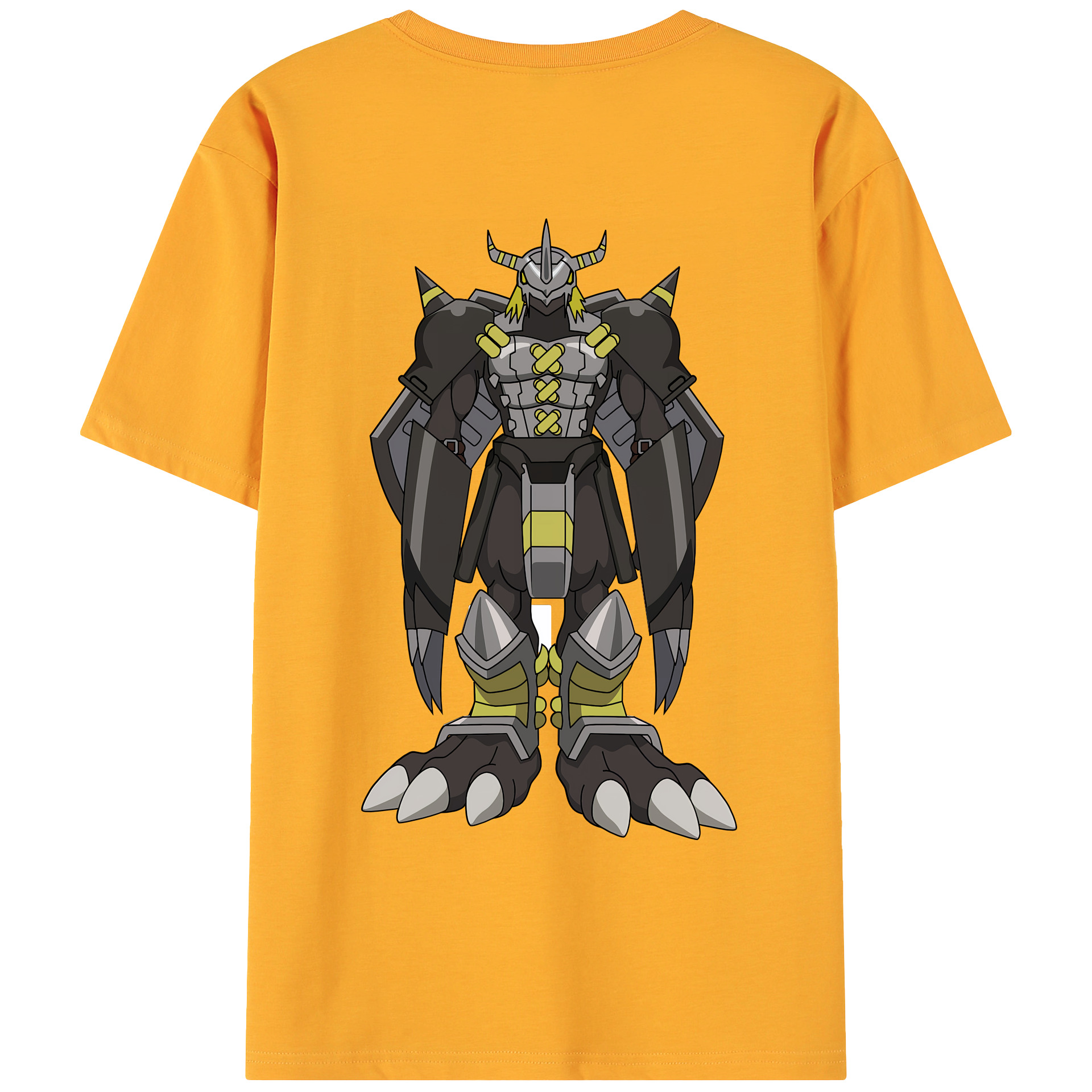 （画像用） Digimon デジタルモンスター/デジモン 綿100％ メンズ半袖Tシャツ（バックプリント） 通気性