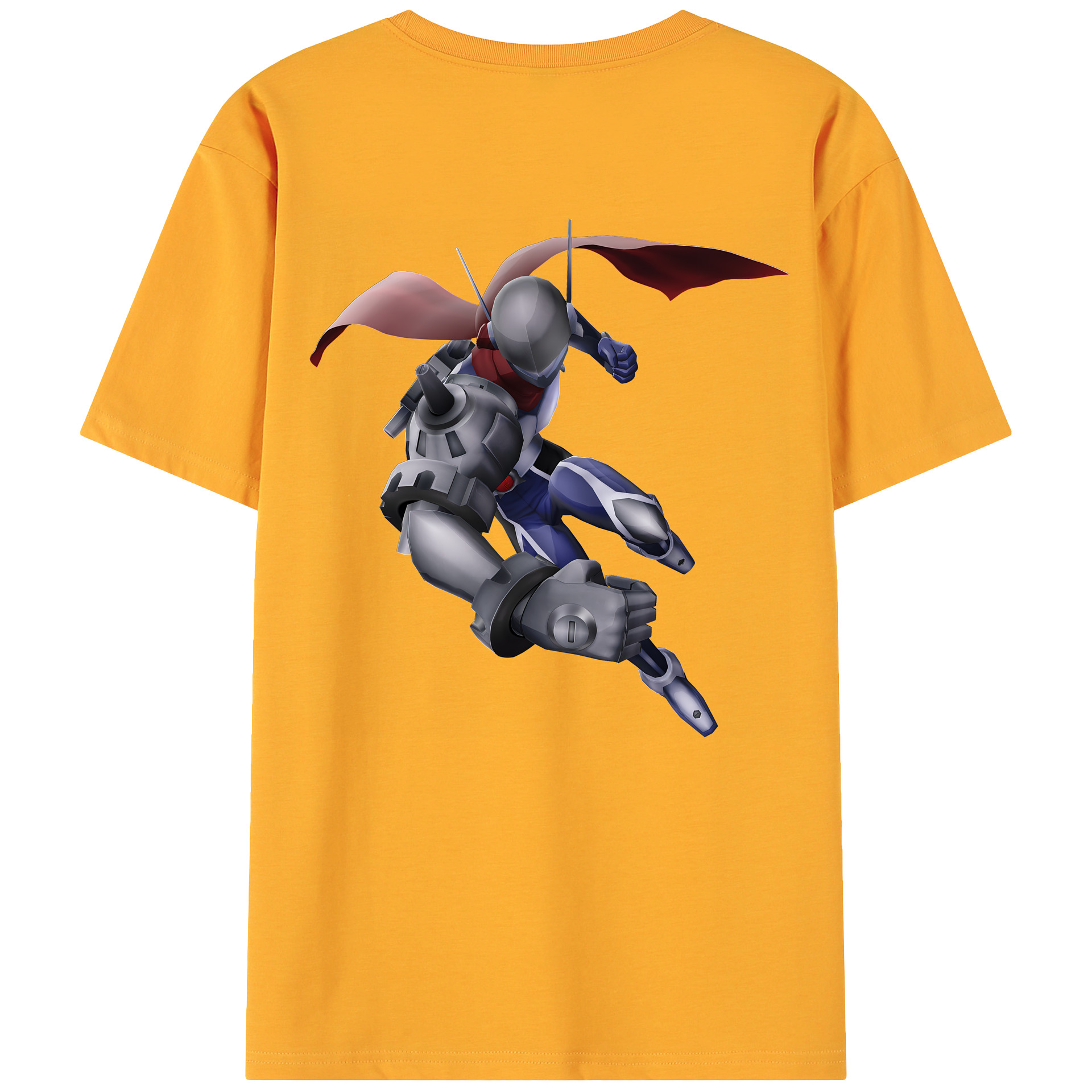 （画像用） Digimon デジタルモンスター/デジモン 綿100％ メンズ半袖Tシャツ（バックプリント） 通気性