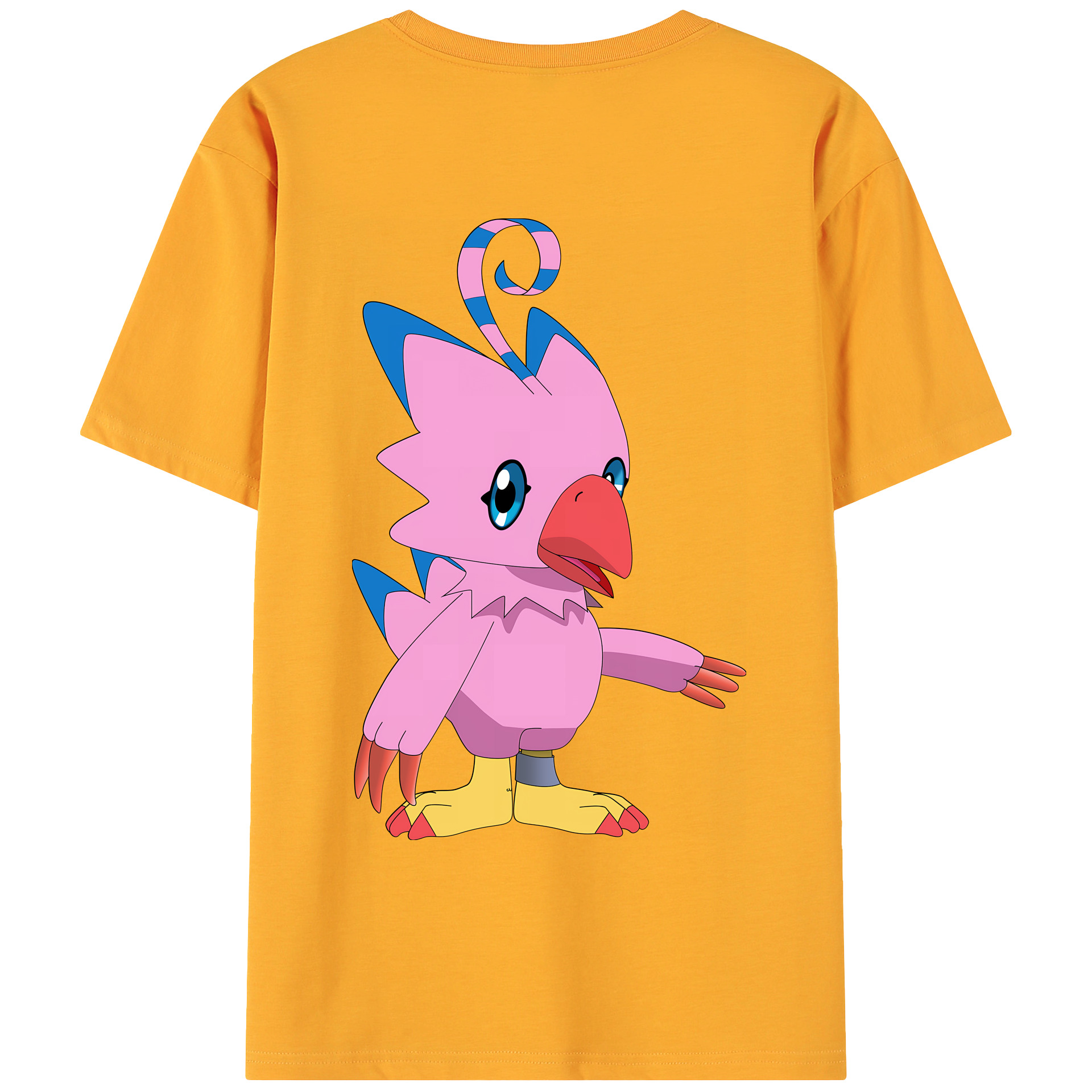（画像用） Digimon デジタルモンスター/デジモン 綿100％ メンズ半袖Tシャツ（バックプリント） 通気性