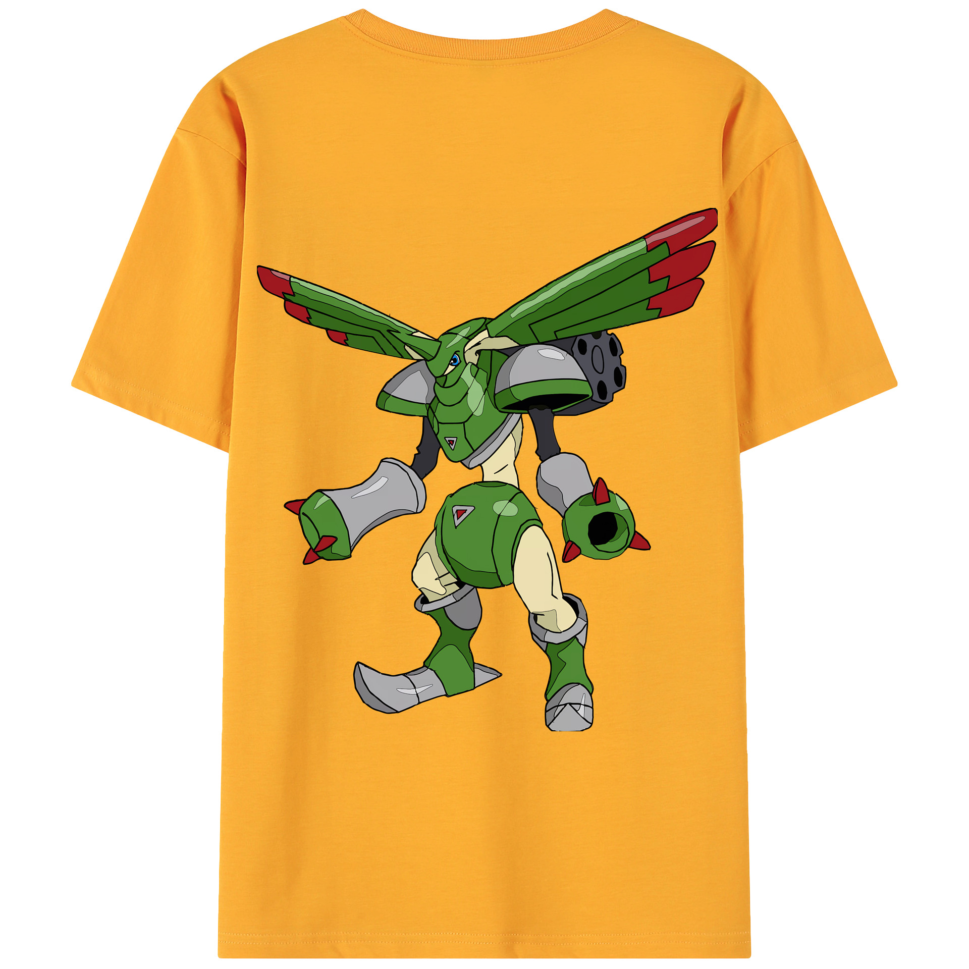 （画像用） Digimon デジタルモンスター/デジモン 綿100％ メンズ半袖Tシャツ（バックプリント） 通気性