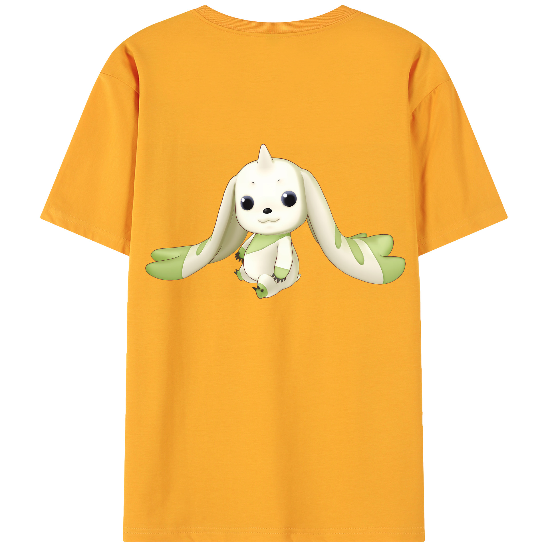 （画像用） Digimon デジタルモンスター/デジモン 綿100％ メンズ半袖Tシャツ（バックプリント） 通気性