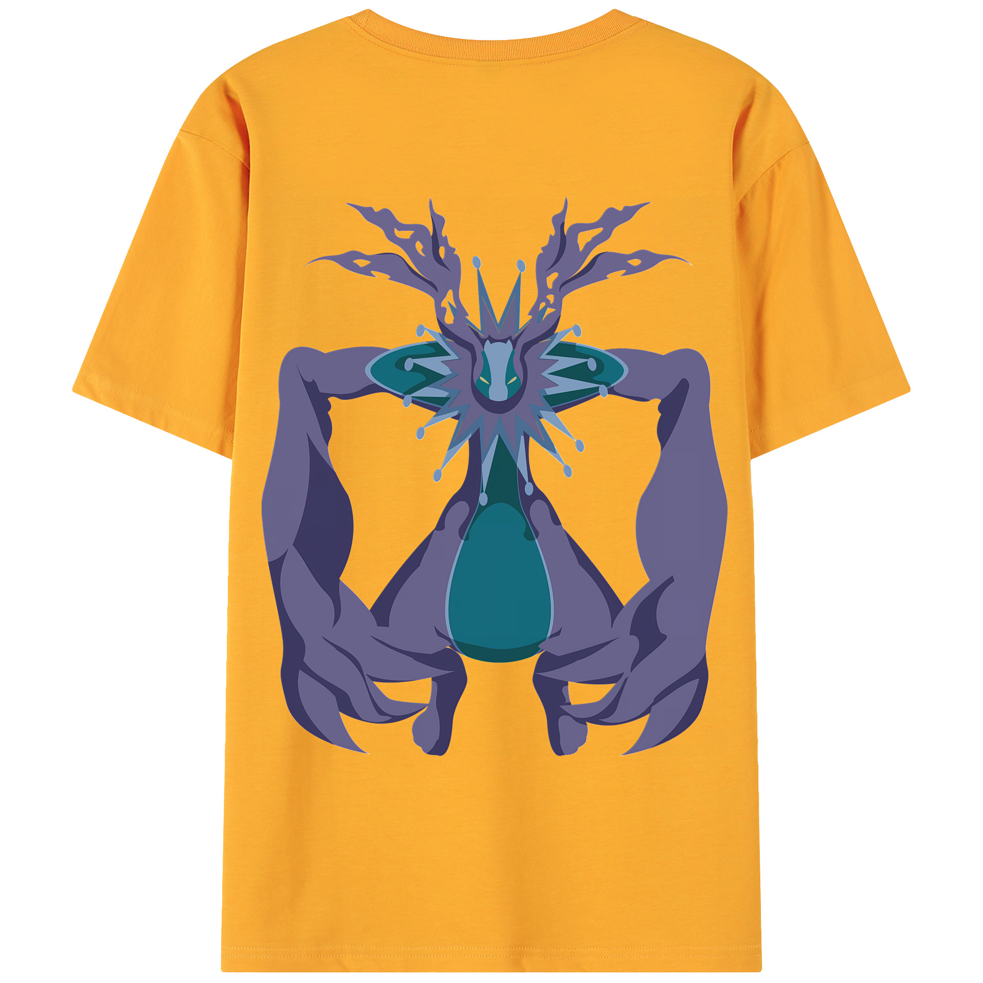 （画像用） Digimon デジタルモンスター/デジモン 綿100％ メンズ半袖Tシャツ（バックプリント） 通気性