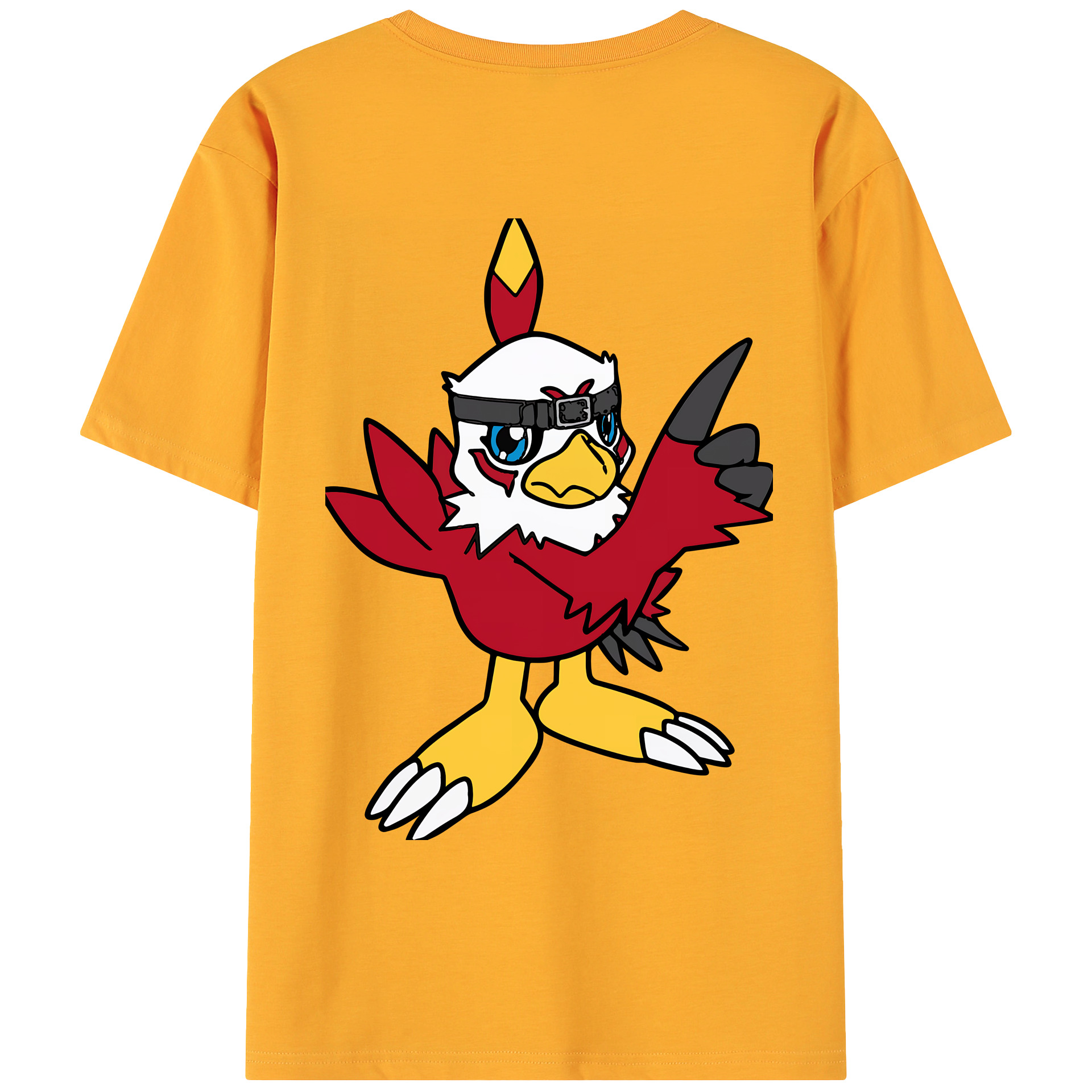 （画像用） Digimon デジタルモンスター/デジモン 綿100％ メンズ半袖Tシャツ（バックプリント） 通気性
