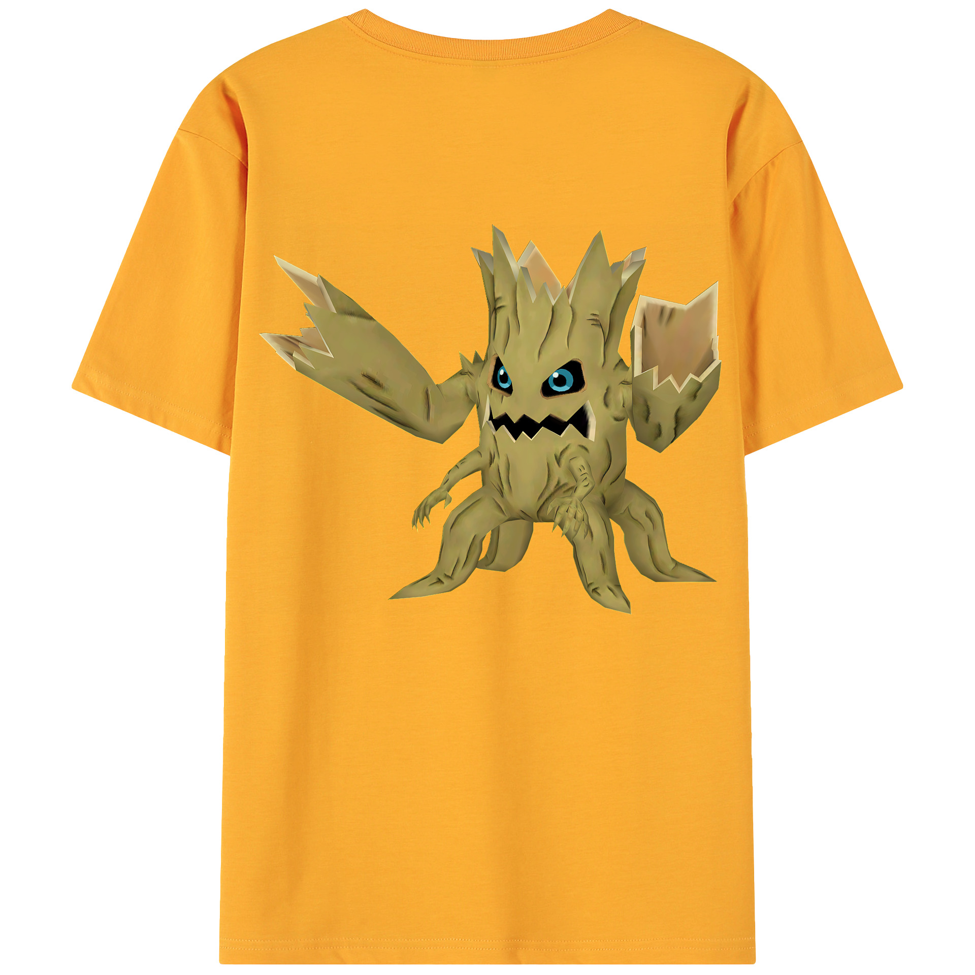 （画像用） Digimon デジタルモンスター/デジモン 綿100％ メンズ半袖Tシャツ（バックプリント） 通気性