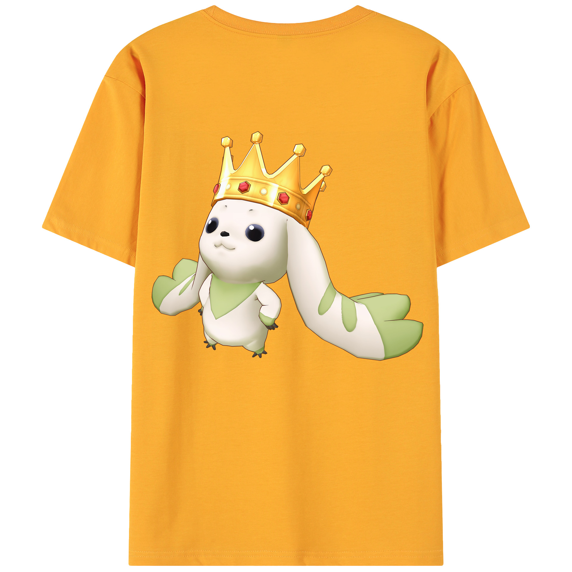 （画像用） Digimon デジタルモンスター/デジモン 綿100％ メンズ半袖Tシャツ（バックプリント） 通気性