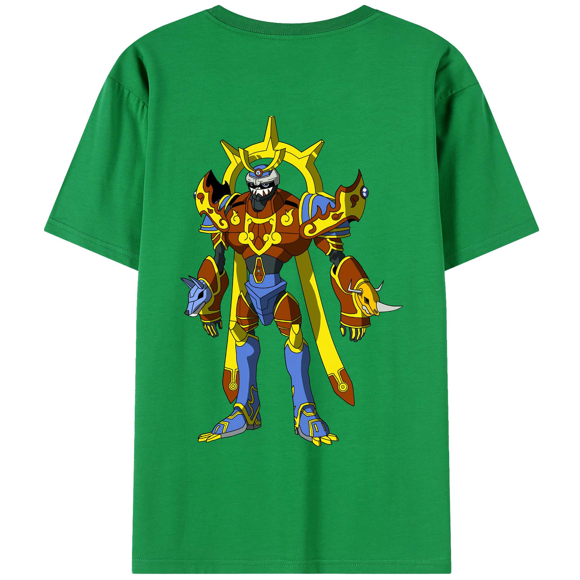 （画像用） Digimon デジタルモンスター/デジモン 綿100％ メンズ半袖Tシャツ（バックプリント） 通気性