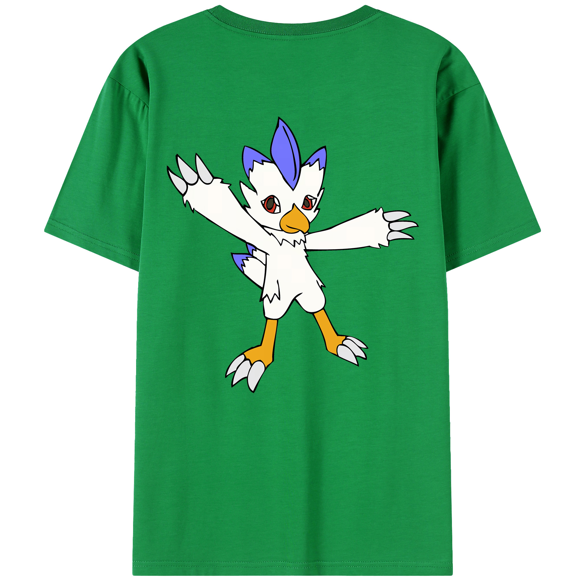 （画像用） Digimon デジタルモンスター/デジモン 綿100％ メンズ半袖Tシャツ（バックプリント） 通気性
