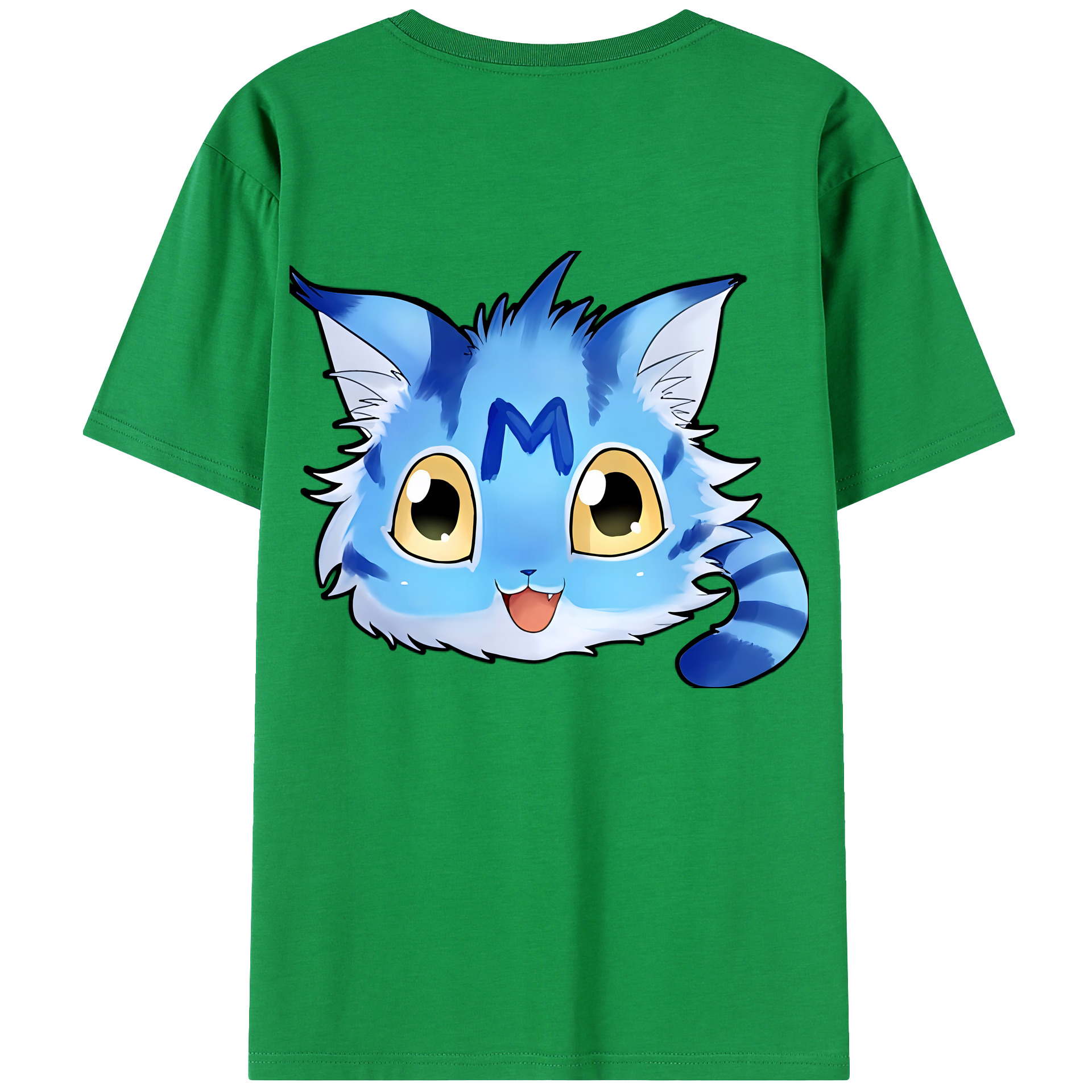 （画像用） Digimon デジタルモンスター/デジモン 綿100％ メンズ半袖Tシャツ（バックプリント） 通気性