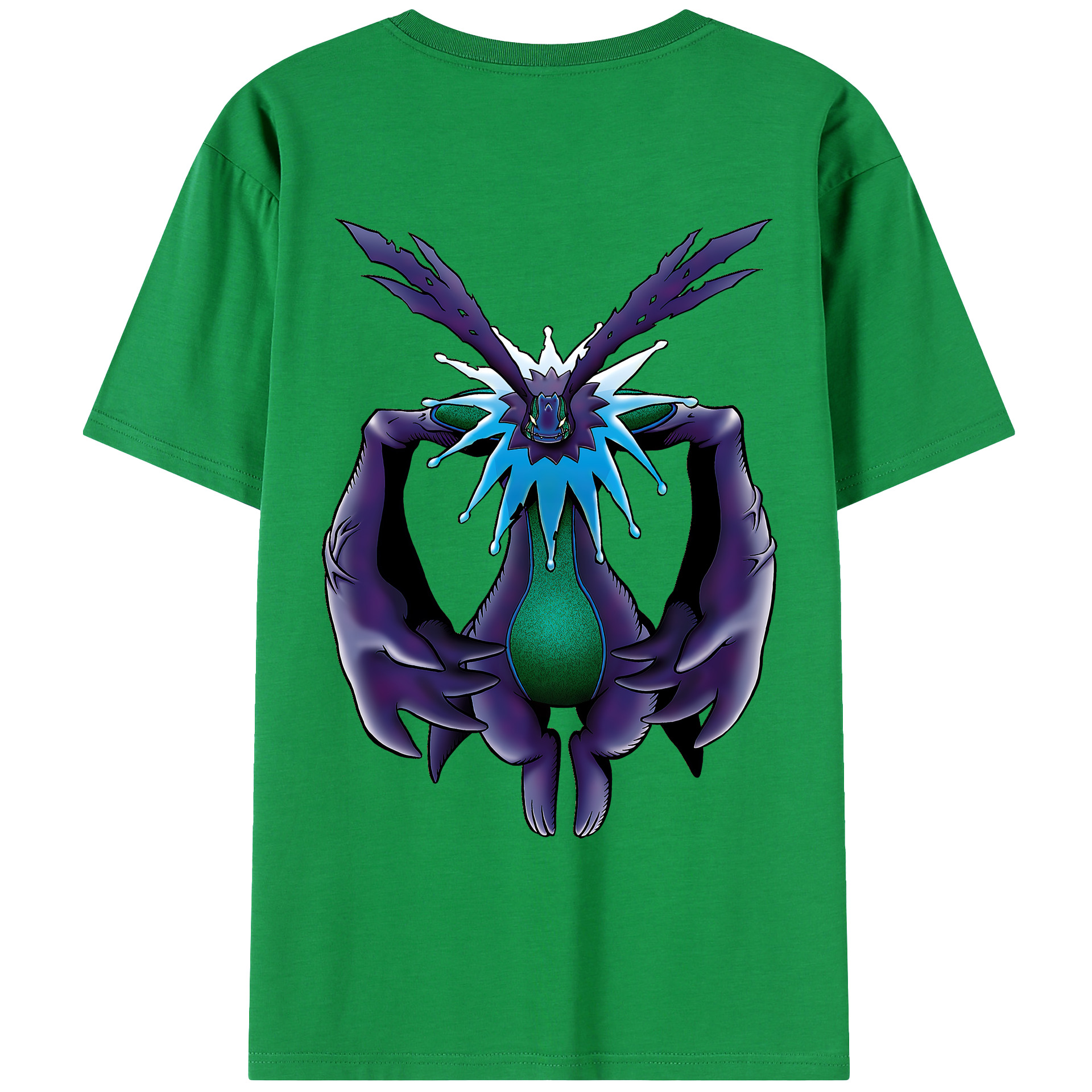 （画像用） Digimon デジタルモンスター/デジモン 綿100％ メンズ半袖Tシャツ（バックプリント） 通気性