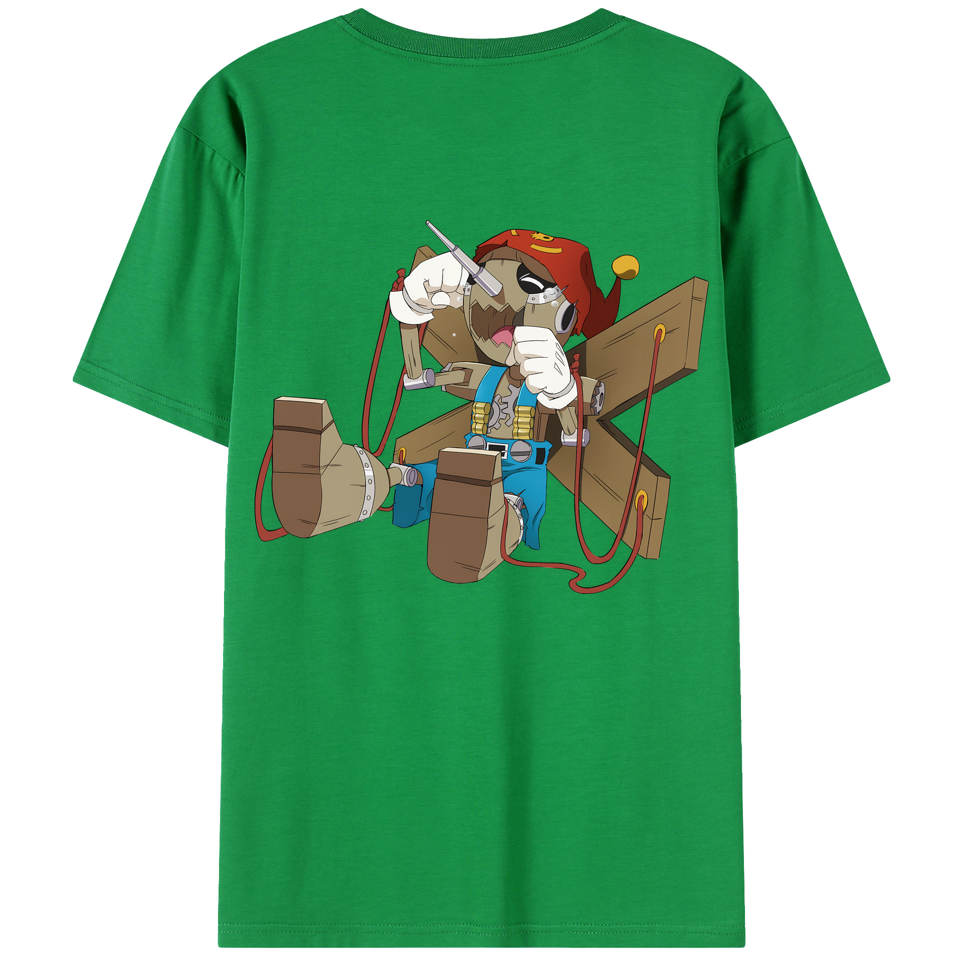 （画像用） Digimon デジタルモンスター/デジモン 綿100％ メンズ半袖Tシャツ（バックプリント） 通気性