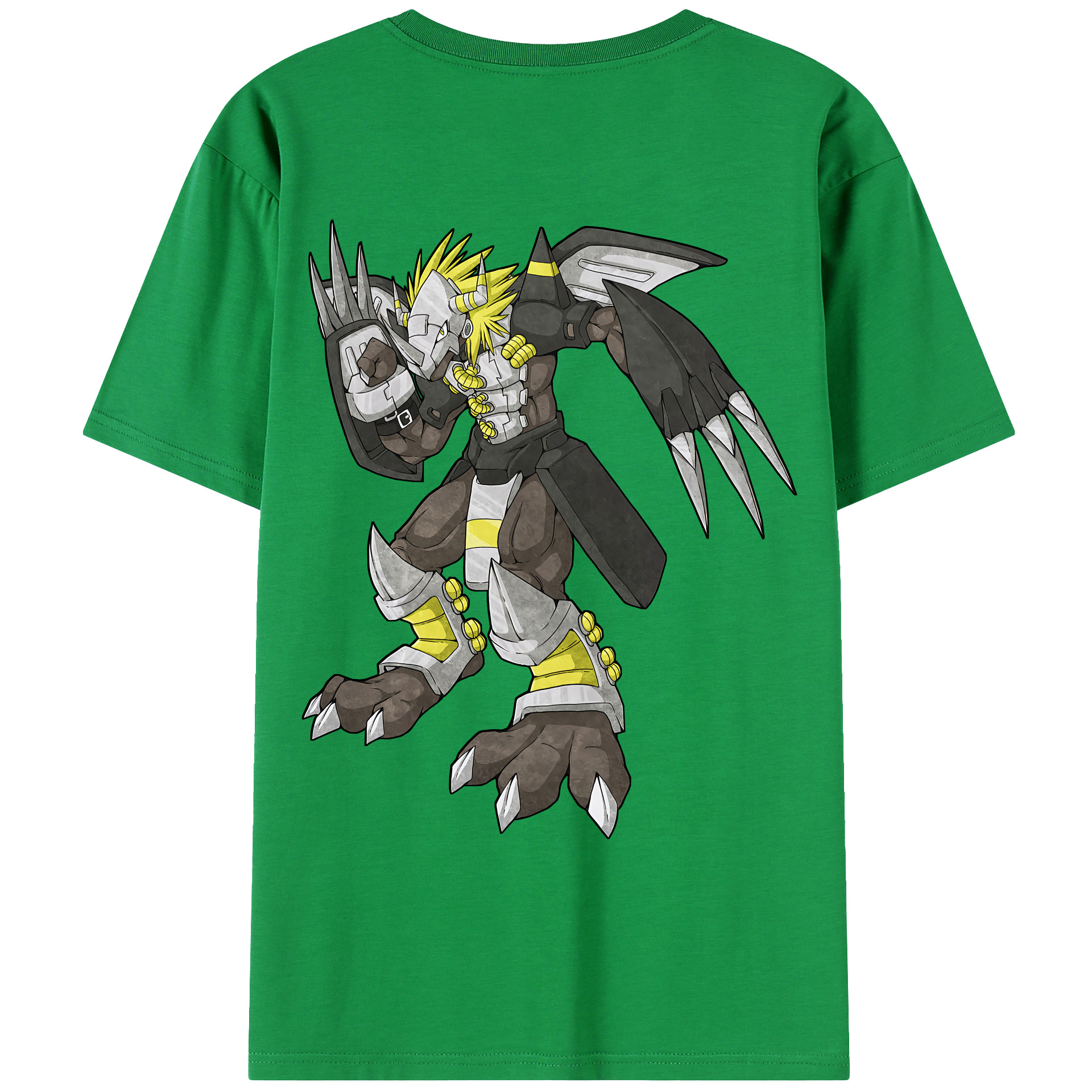 （画像用） Digimon デジタルモンスター/デジモン 綿100％ メンズ半袖Tシャツ（バックプリント） 通気性