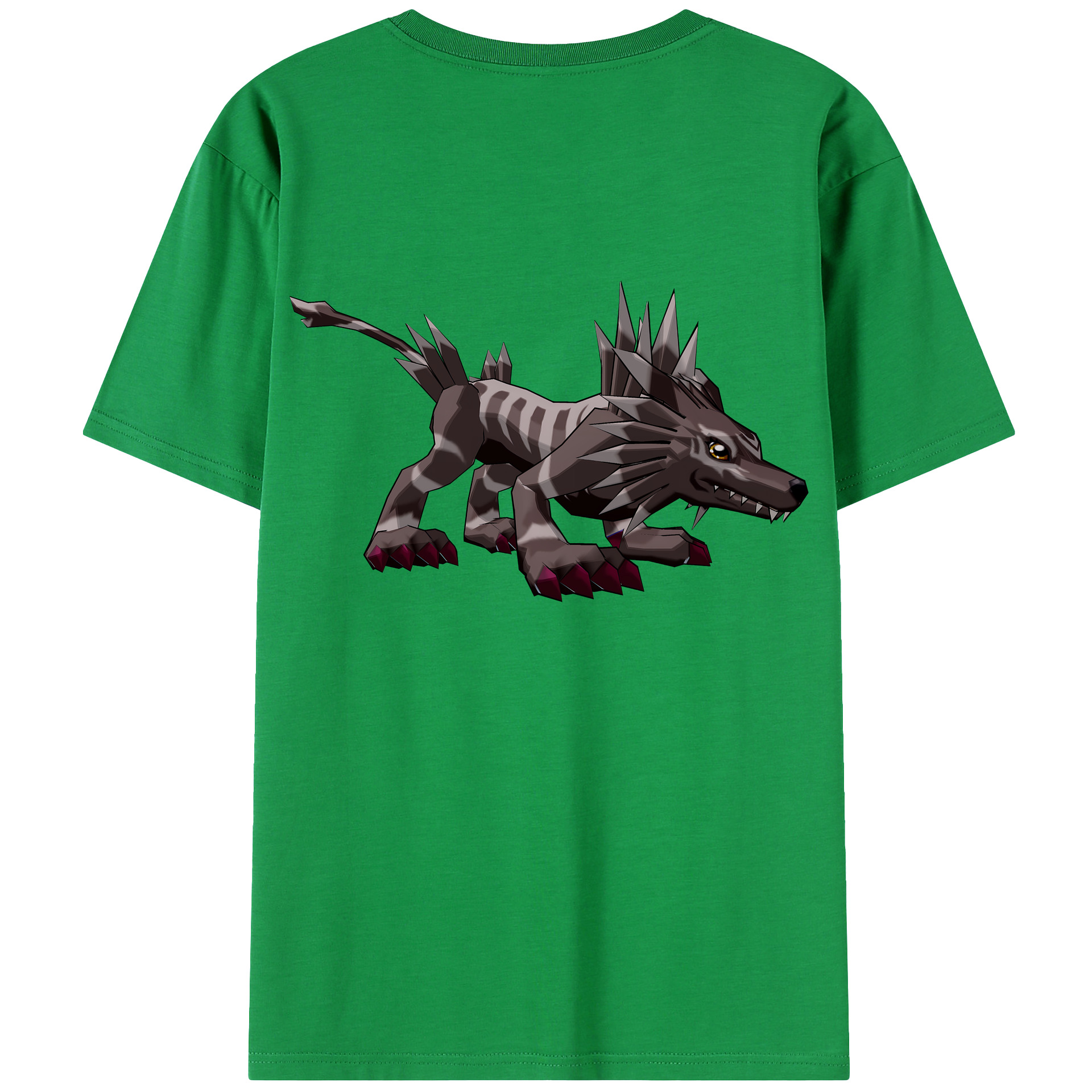 （画像用） Digimon デジタルモンスター/デジモン 綿100％ メンズ半袖Tシャツ（バックプリント） 通気性