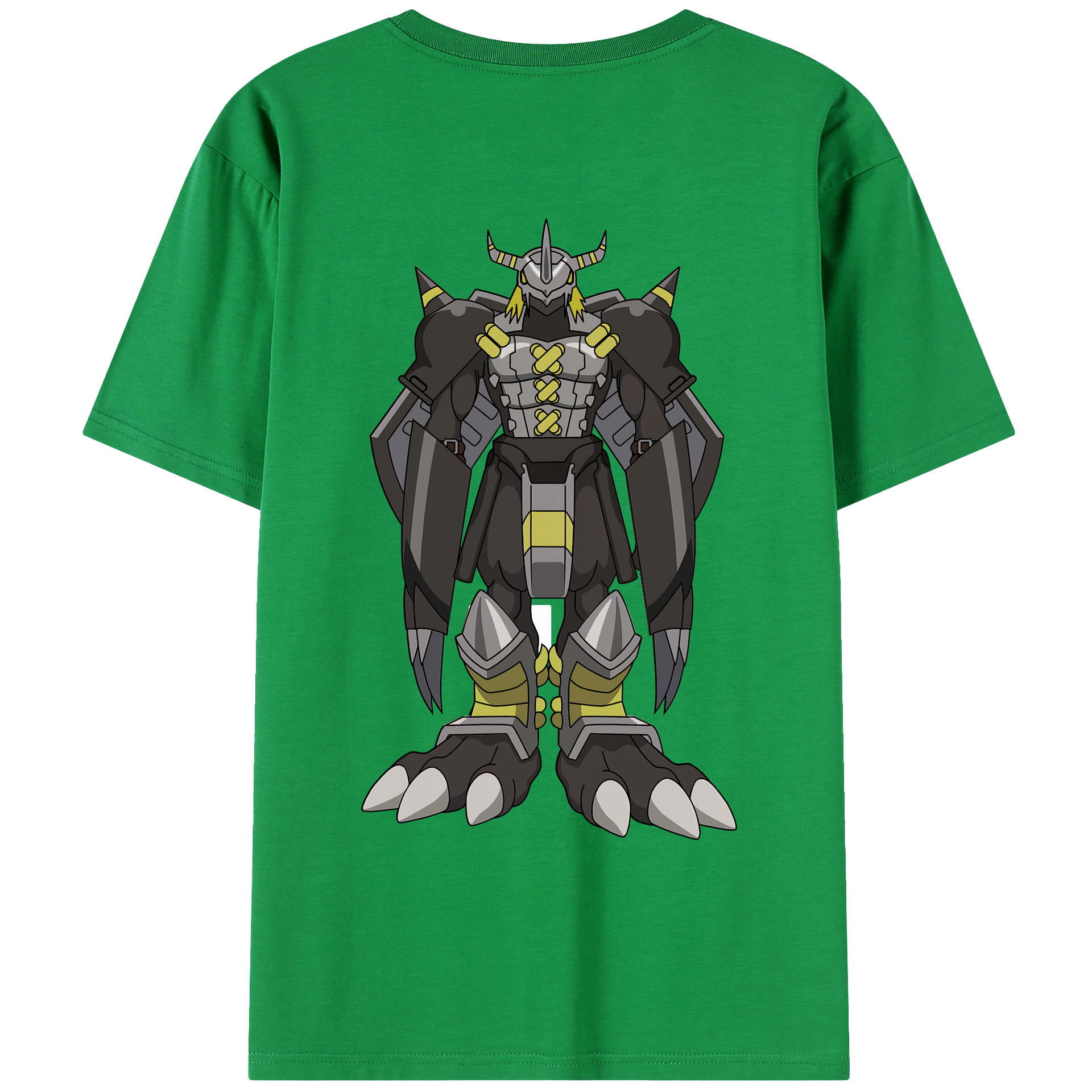 （画像用） Digimon デジタルモンスター/デジモン 綿100％ メンズ半袖Tシャツ（バックプリント） 通気性