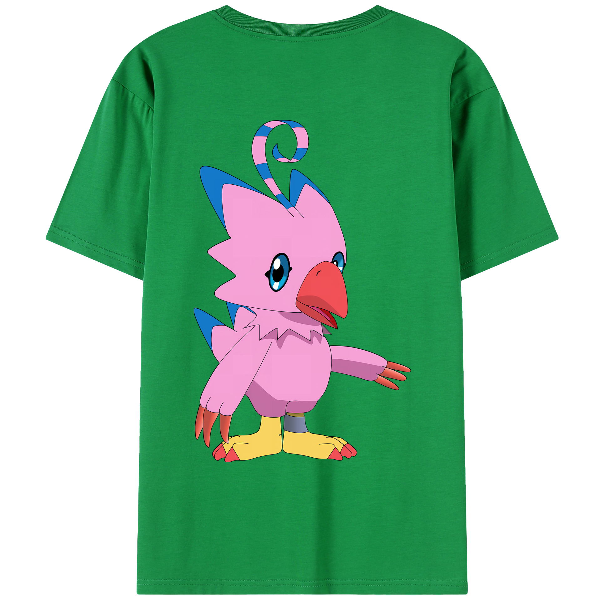（画像用） Digimon デジタルモンスター/デジモン 綿100％ メンズ半袖Tシャツ（バックプリント） 通気性